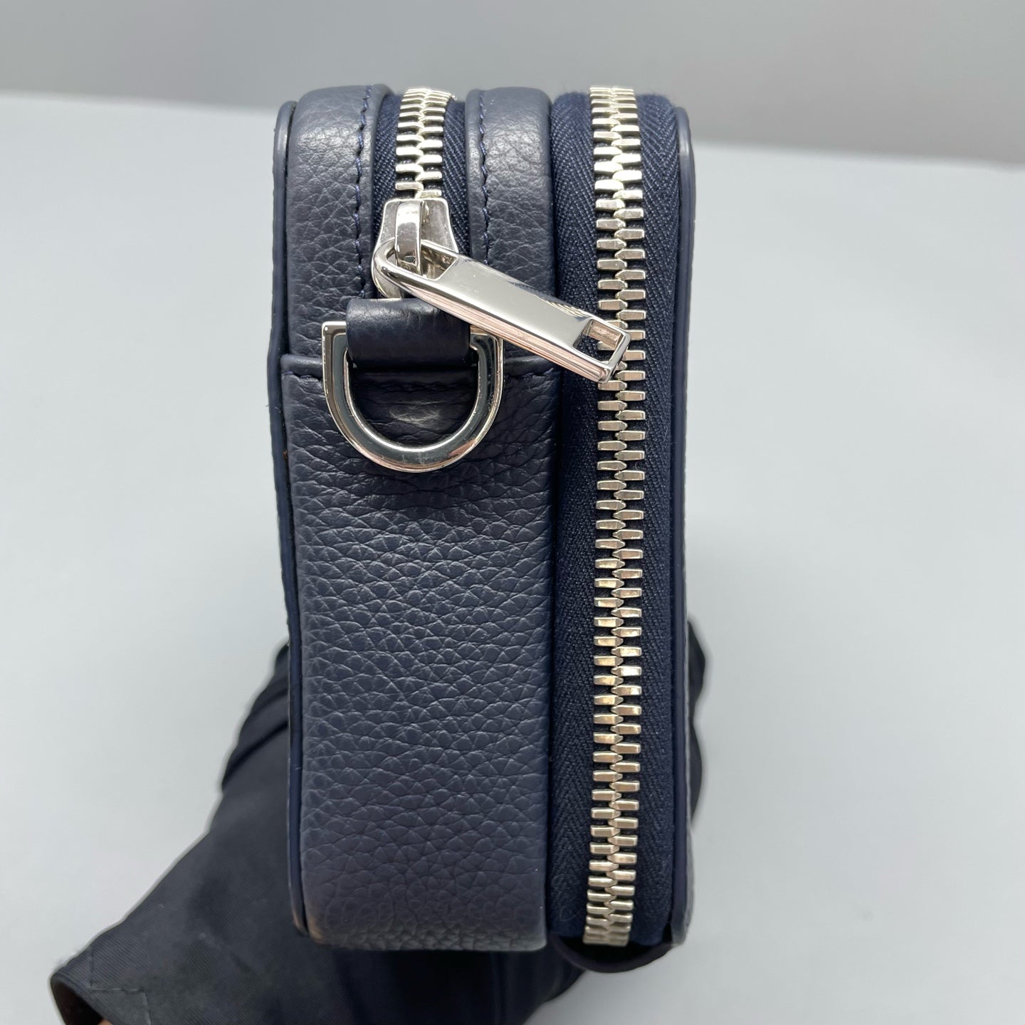 Dior - Camera Bag - Pebbled leather - Navy - (small)