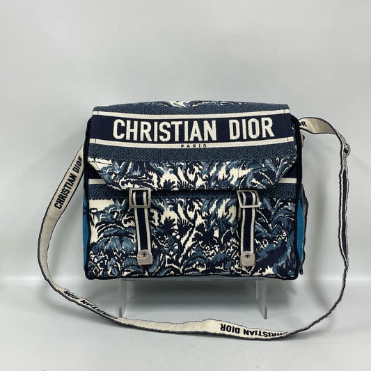 Dior - Camp Messenger Bag - Embroidered canvas - Blue - (medium)