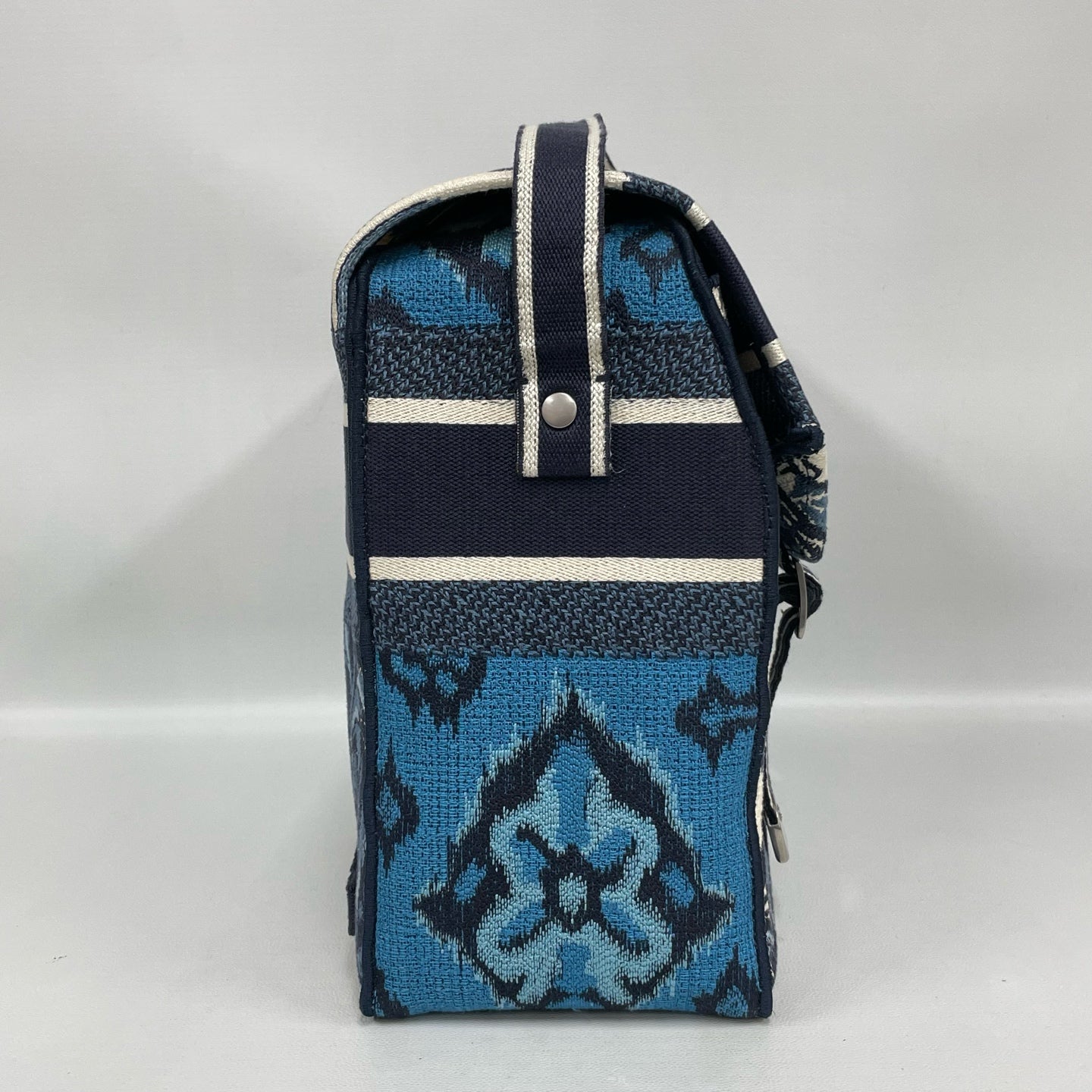 Dior - Camp Messenger Bag - Embroidered canvas - Blue - (medium)