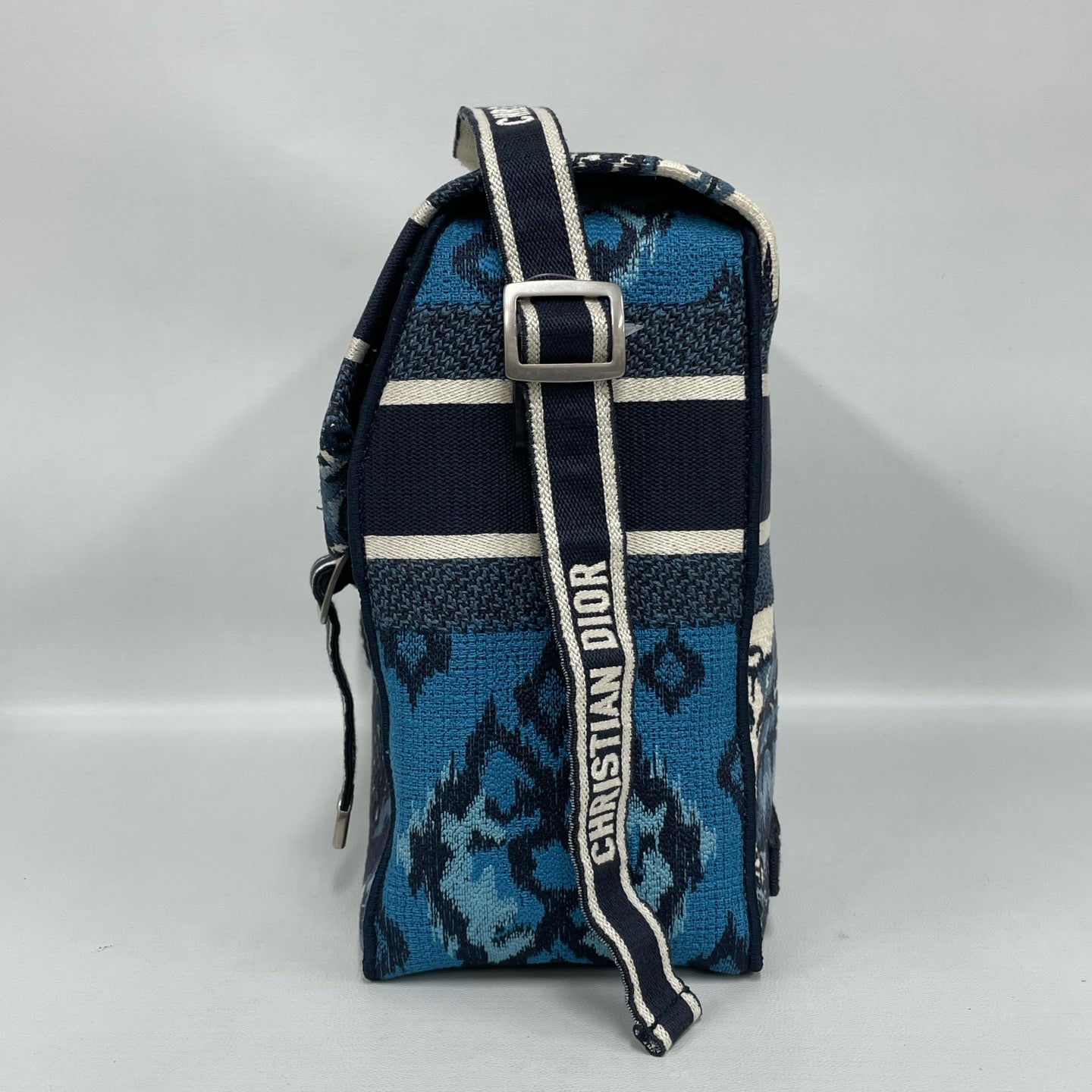 Dior - Camp Messenger Bag - Embroidered canvas - Blue - (medium)