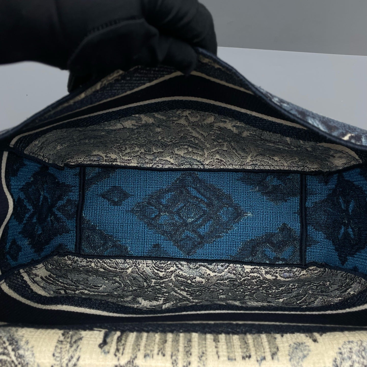 Dior - Camp Messenger Bag - Embroidered canvas - Blue - (medium)