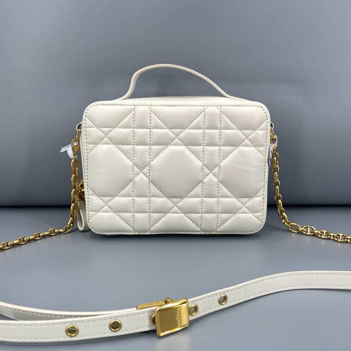 Dior - Caro Camera Bag - Leather - White - (mini)