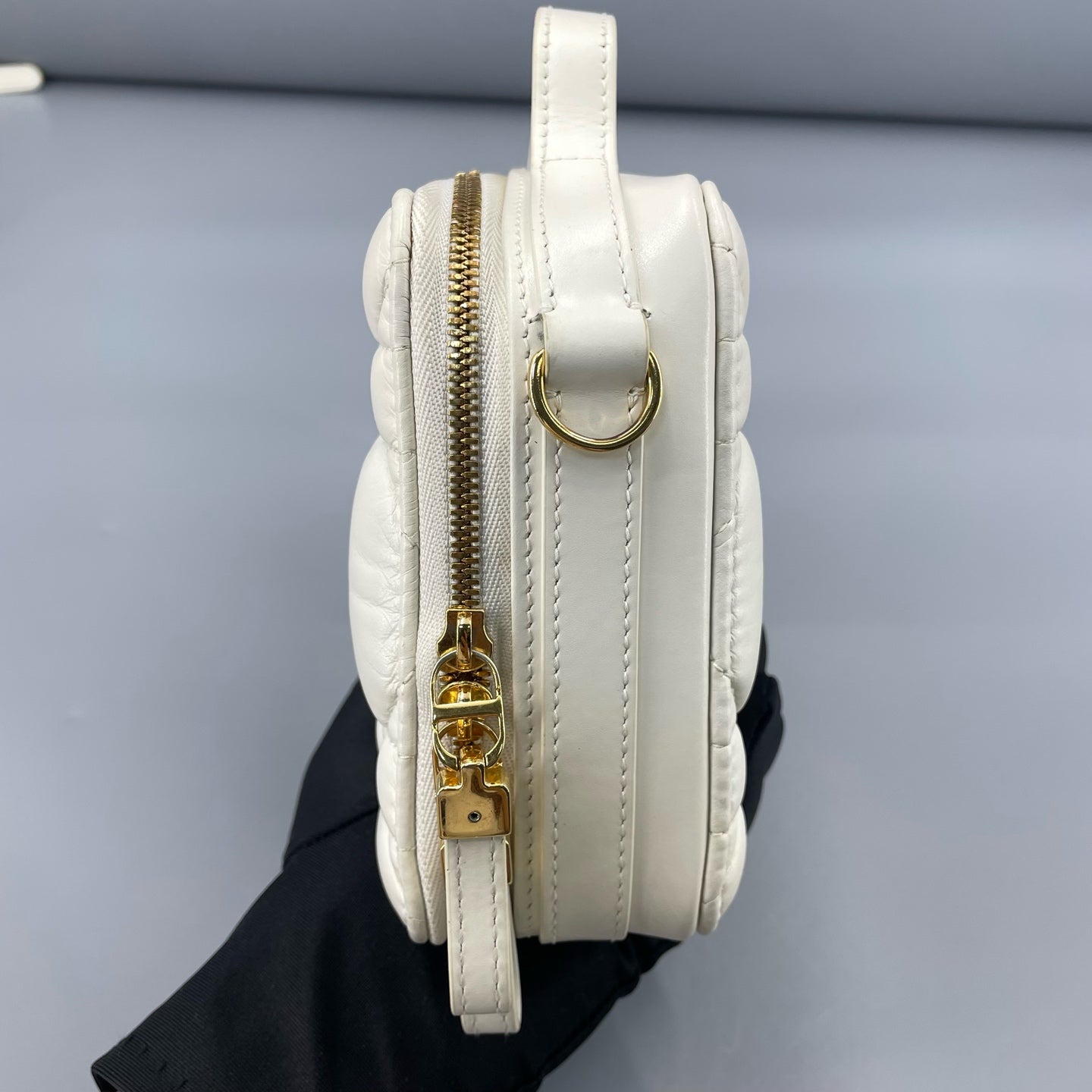 Dior - Caro Camera Bag - Leather - White - (mini)