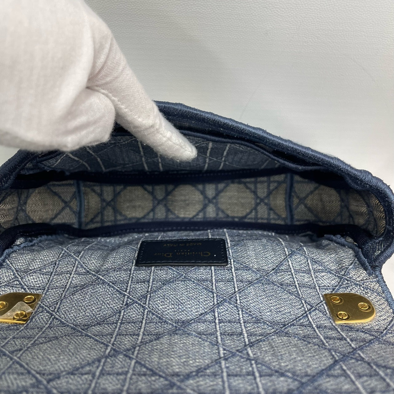 Dior - Caro - Denim - Blue with Gold-Tone Hardware - (mini)