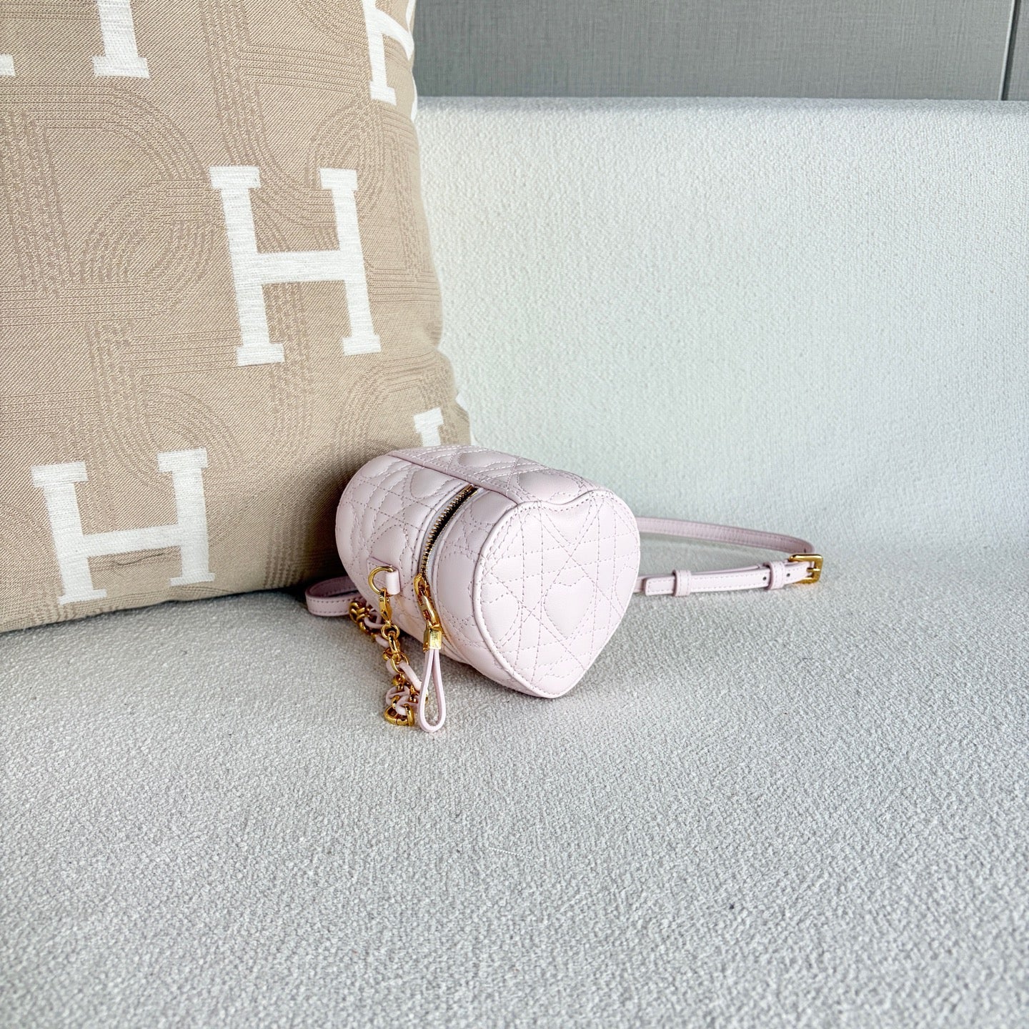 Dior - Caro Heart Vanity Bag - Leather - Pink - (mini)