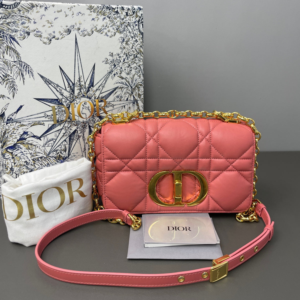 Dior - Caro - Leather - Pink - (Small)
