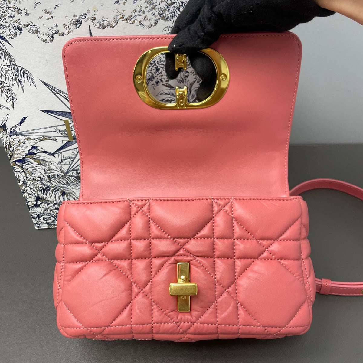 Dior - Caro - Leather - Pink - (Small)