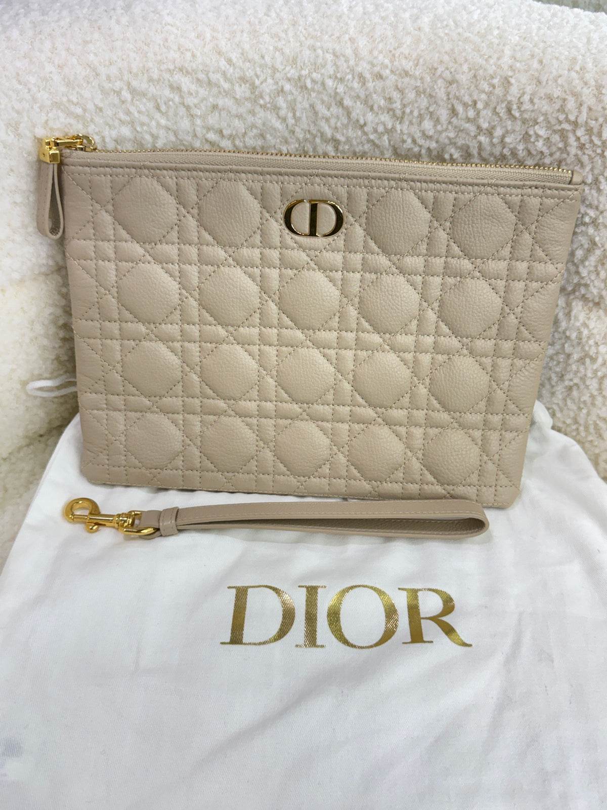 Dior - Caro Medium - Leather - Beige - (medium)