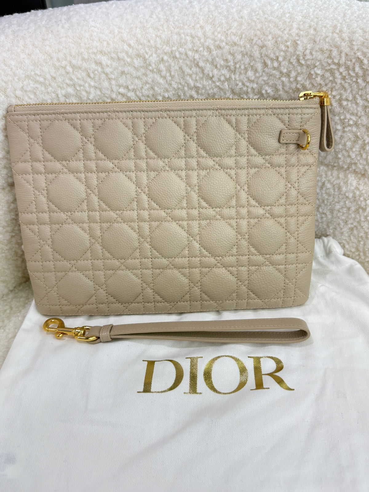 Dior - Caro Medium - Leather - Beige - (medium)