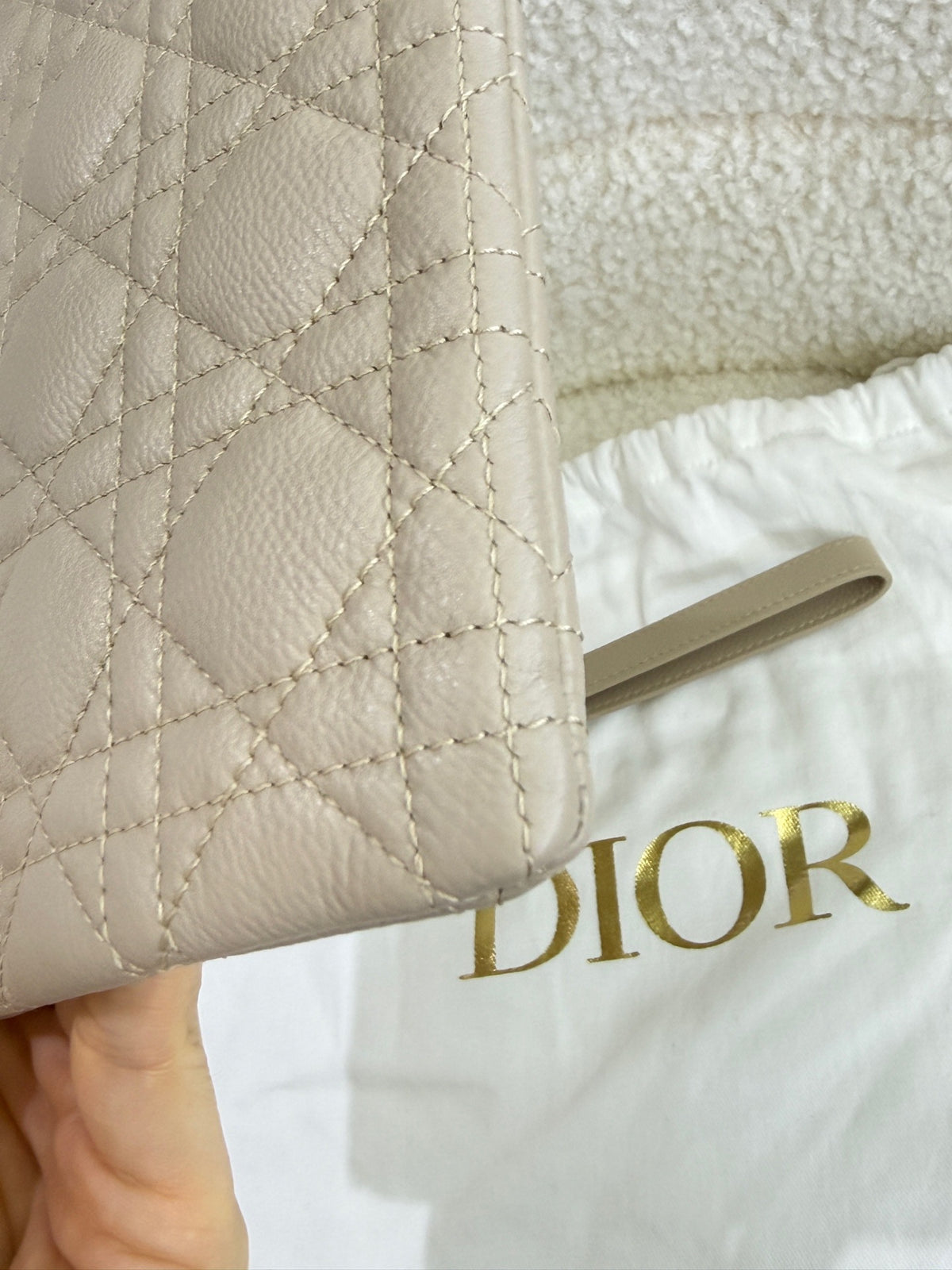 Dior - Caro Medium - Leather - Beige - (medium)