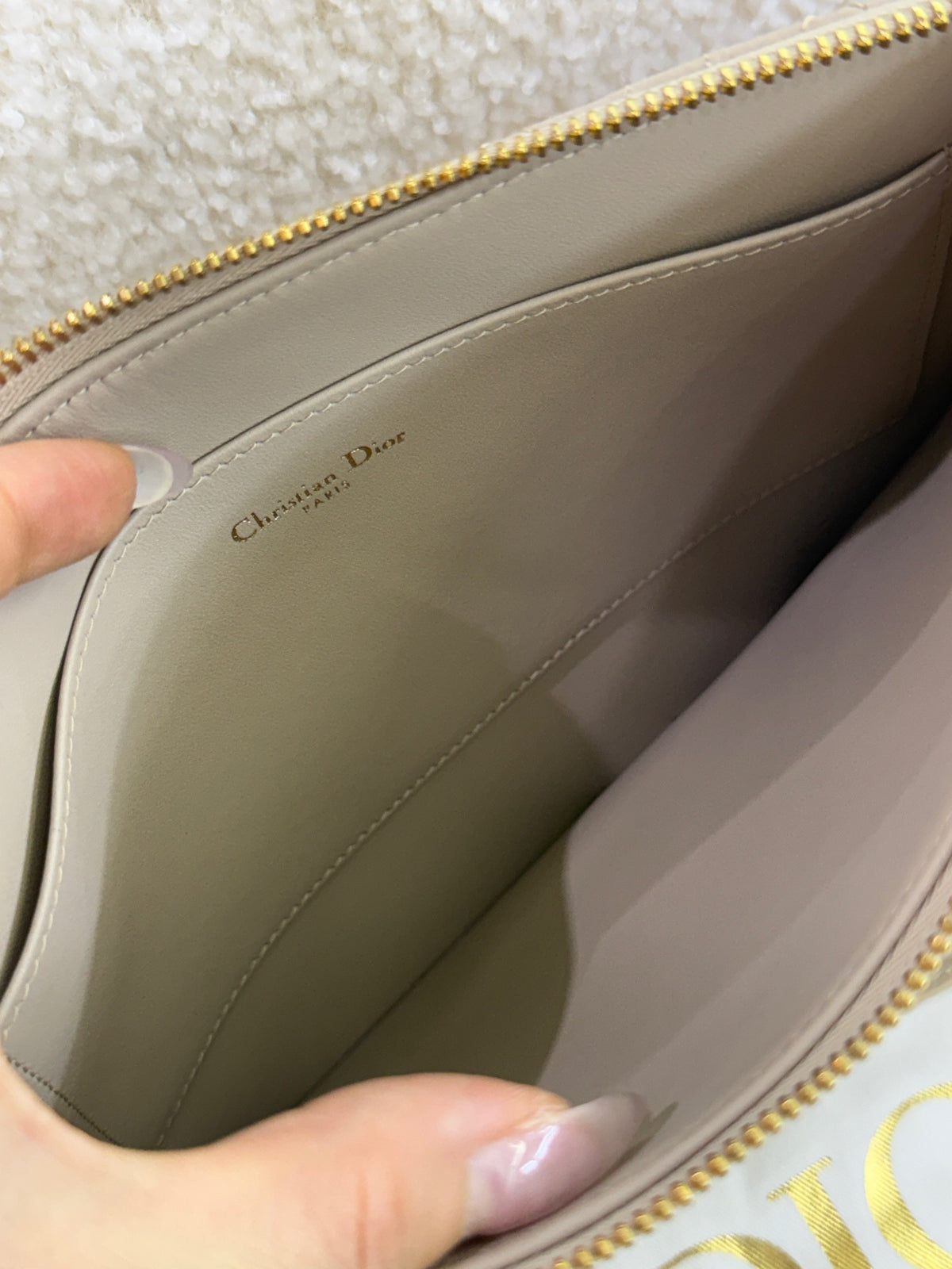 Dior - Caro Medium - Leather - Beige - (medium)