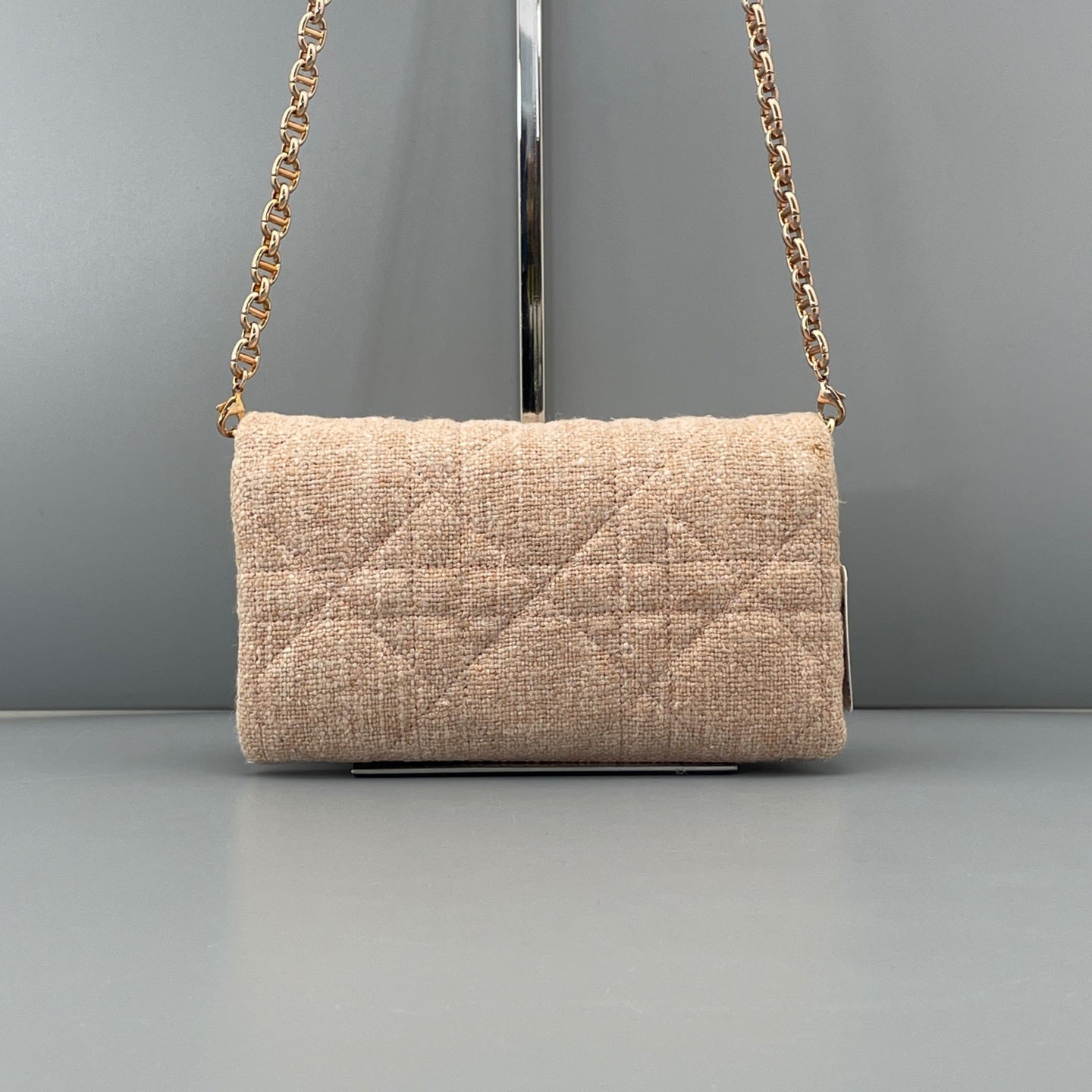 Dior - Caro Mini Chain Bag - Linen - Pink - (mini)