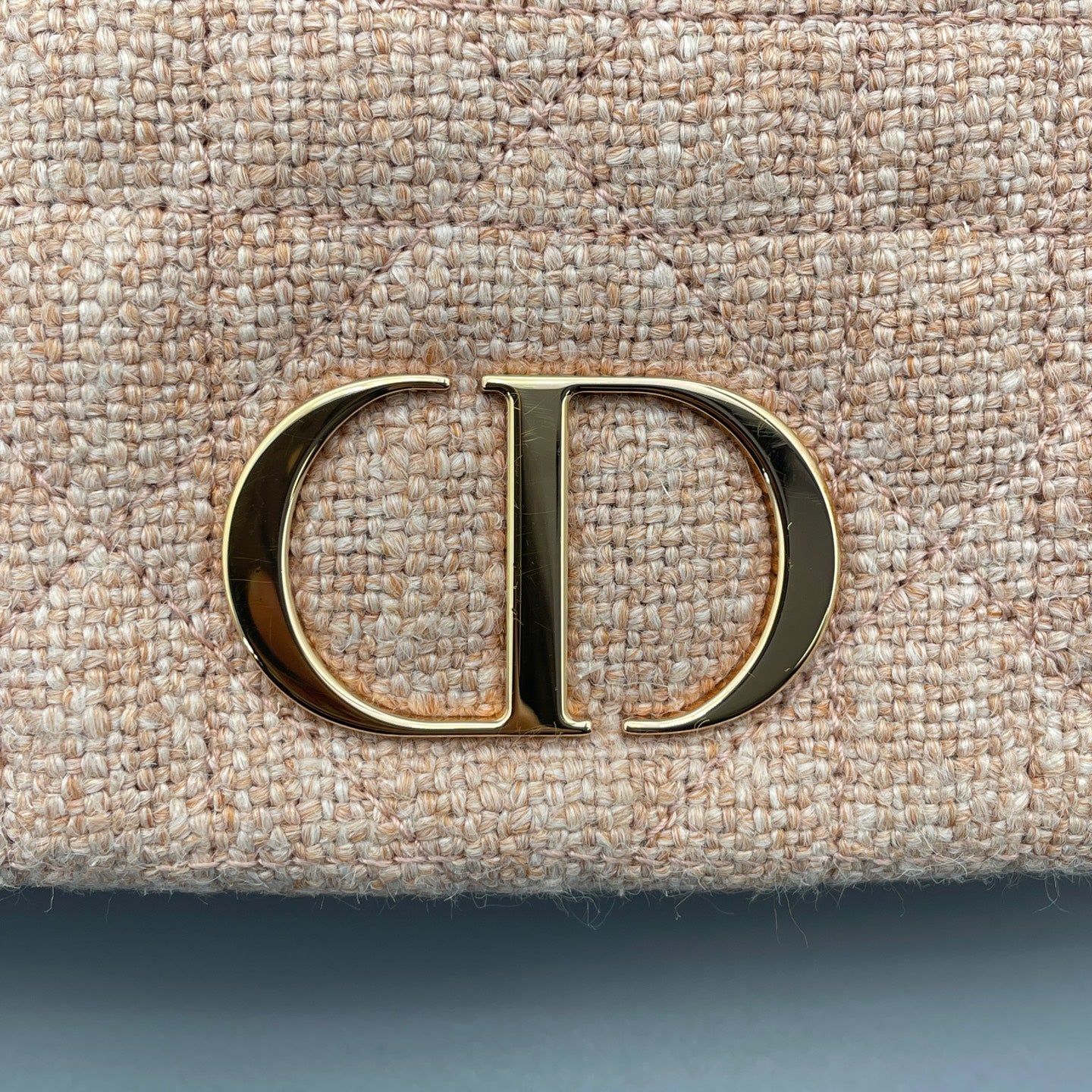 Dior - Caro Mini Chain Bag - Linen - Pink - (mini)