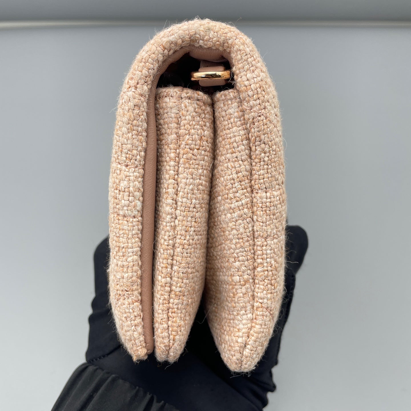 Dior - Caro Mini Chain Bag - Linen - Pink - (mini)