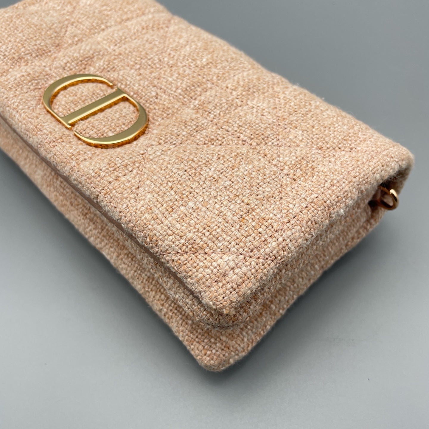 Dior - Caro Mini Chain Bag - Linen - Pink - (mini)