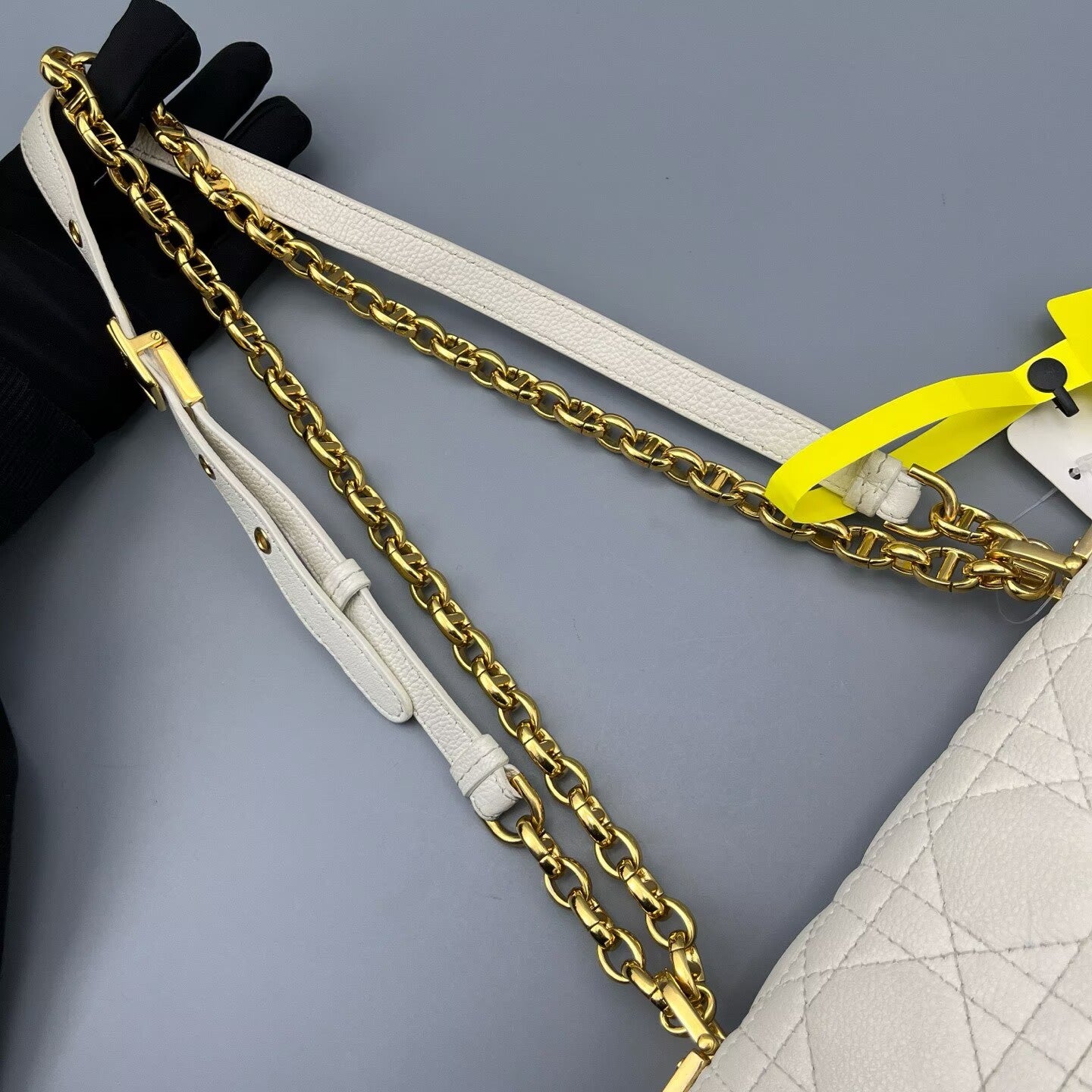 Dior - Caro Mini - Grained leather - White - (mini)