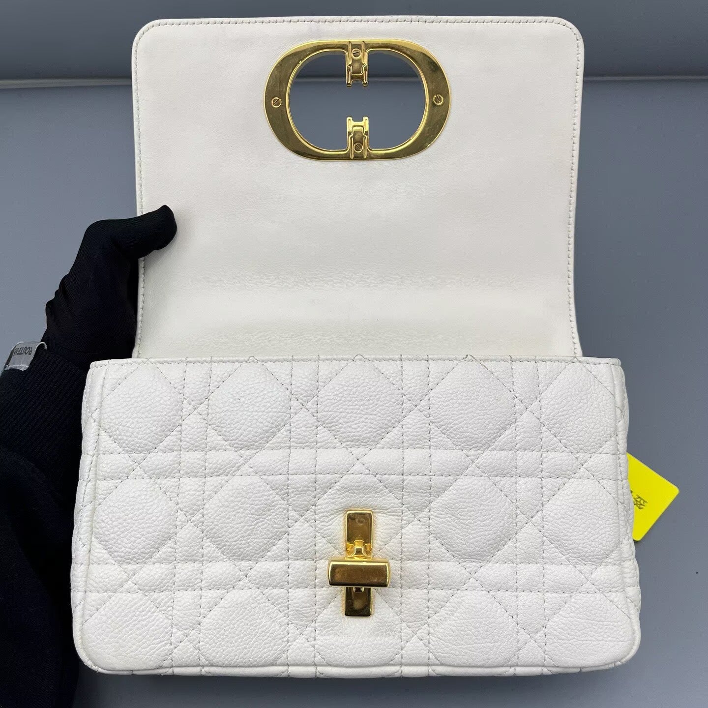 Dior - Caro Mini - Grained leather - White - (mini)