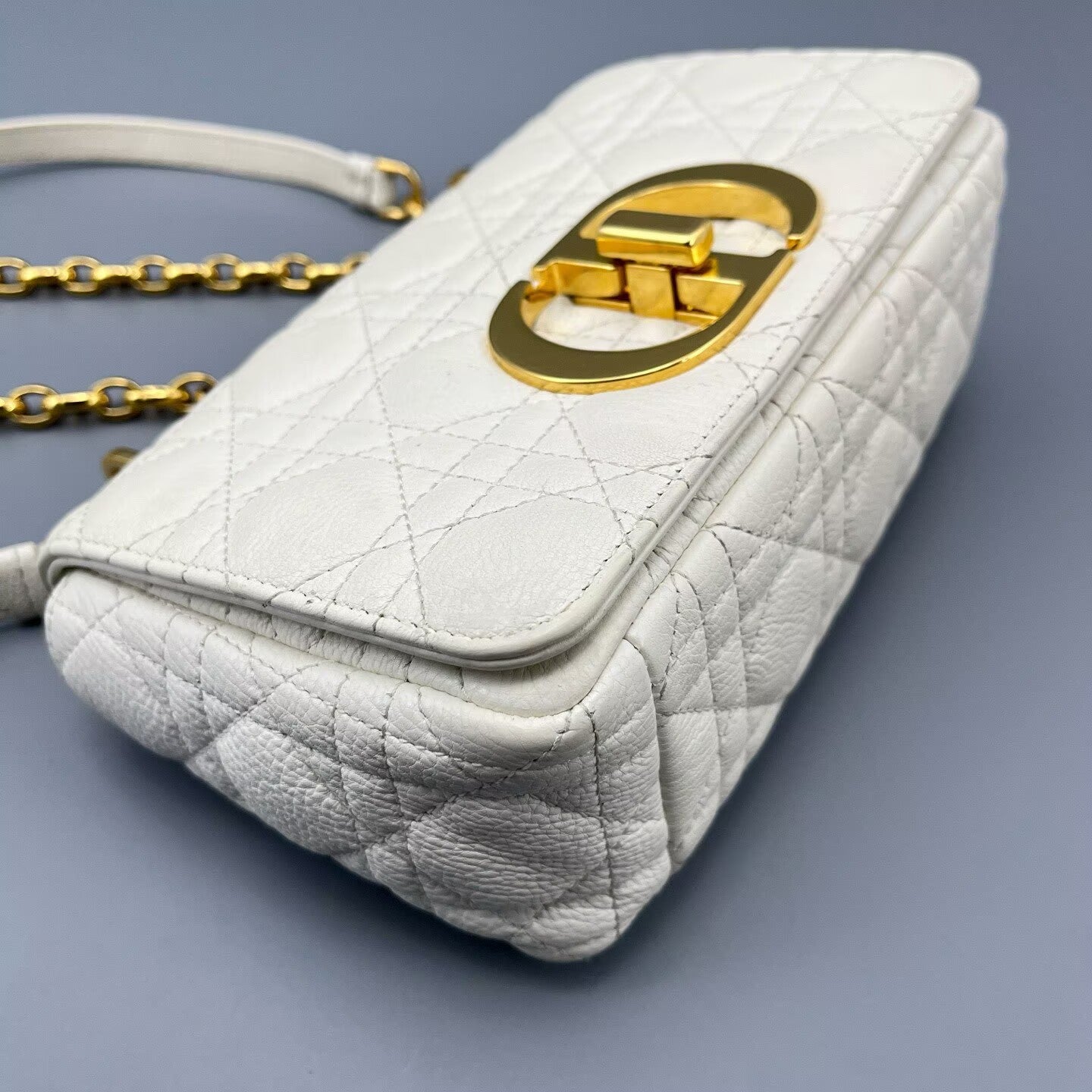 Dior - Caro Mini - Grained leather - White - (mini)