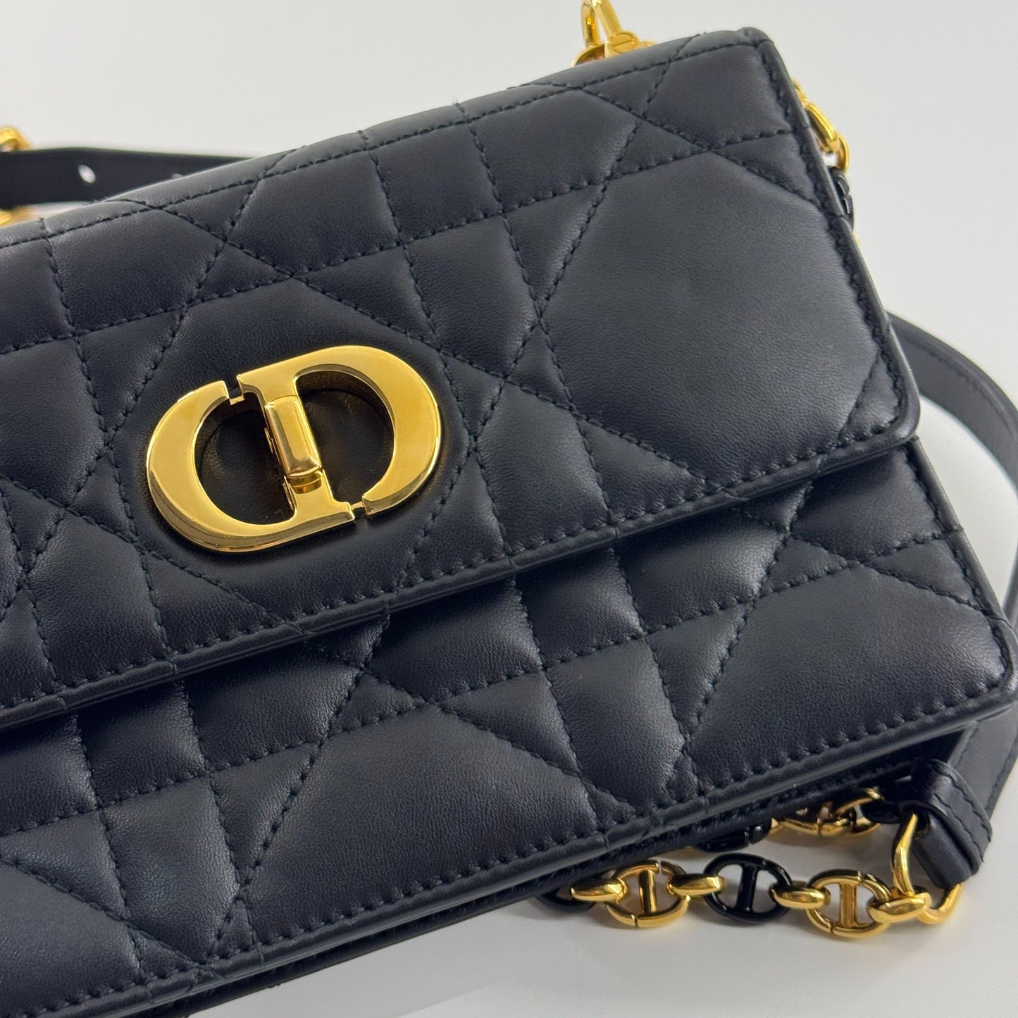 Dior - Caro Mini - Lambskin leather - Black - (mini)
