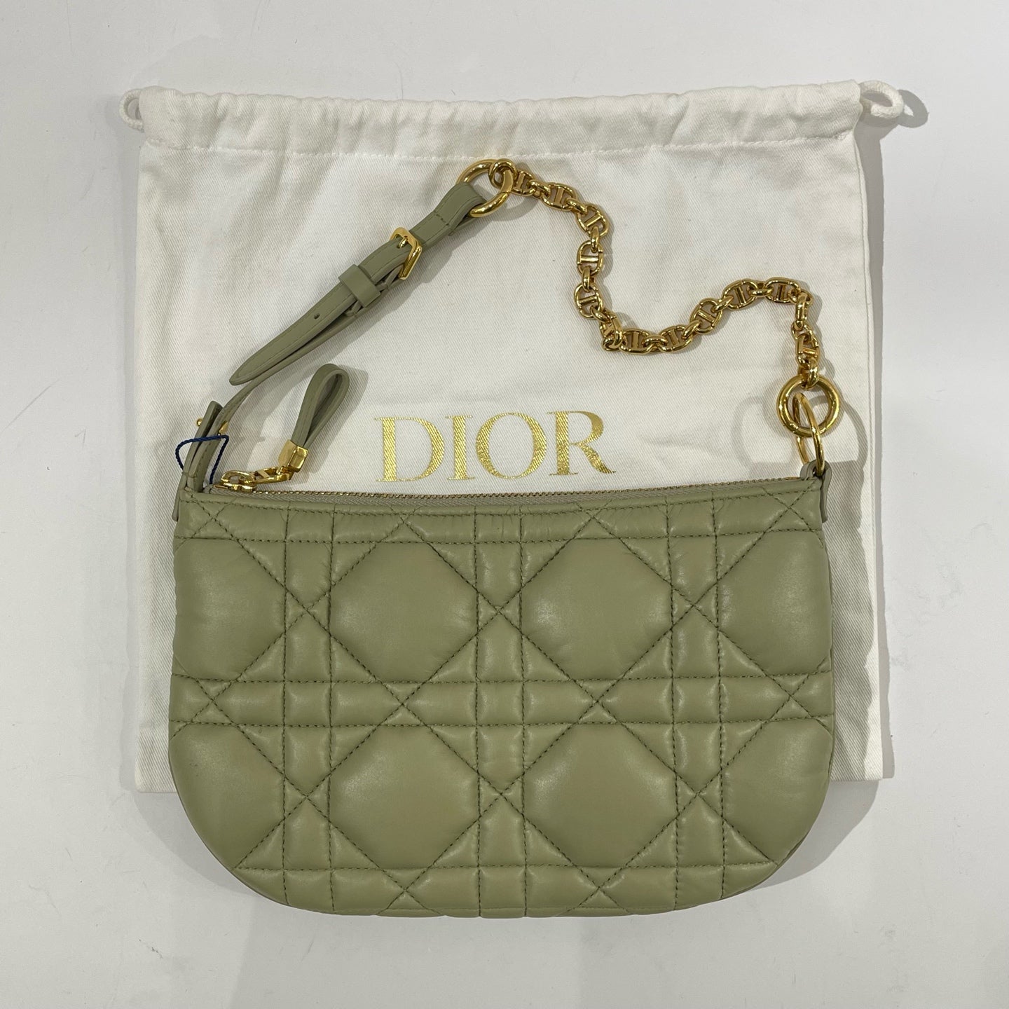 Dior - Caro Mini Pouch - Leather - Green - (mini)