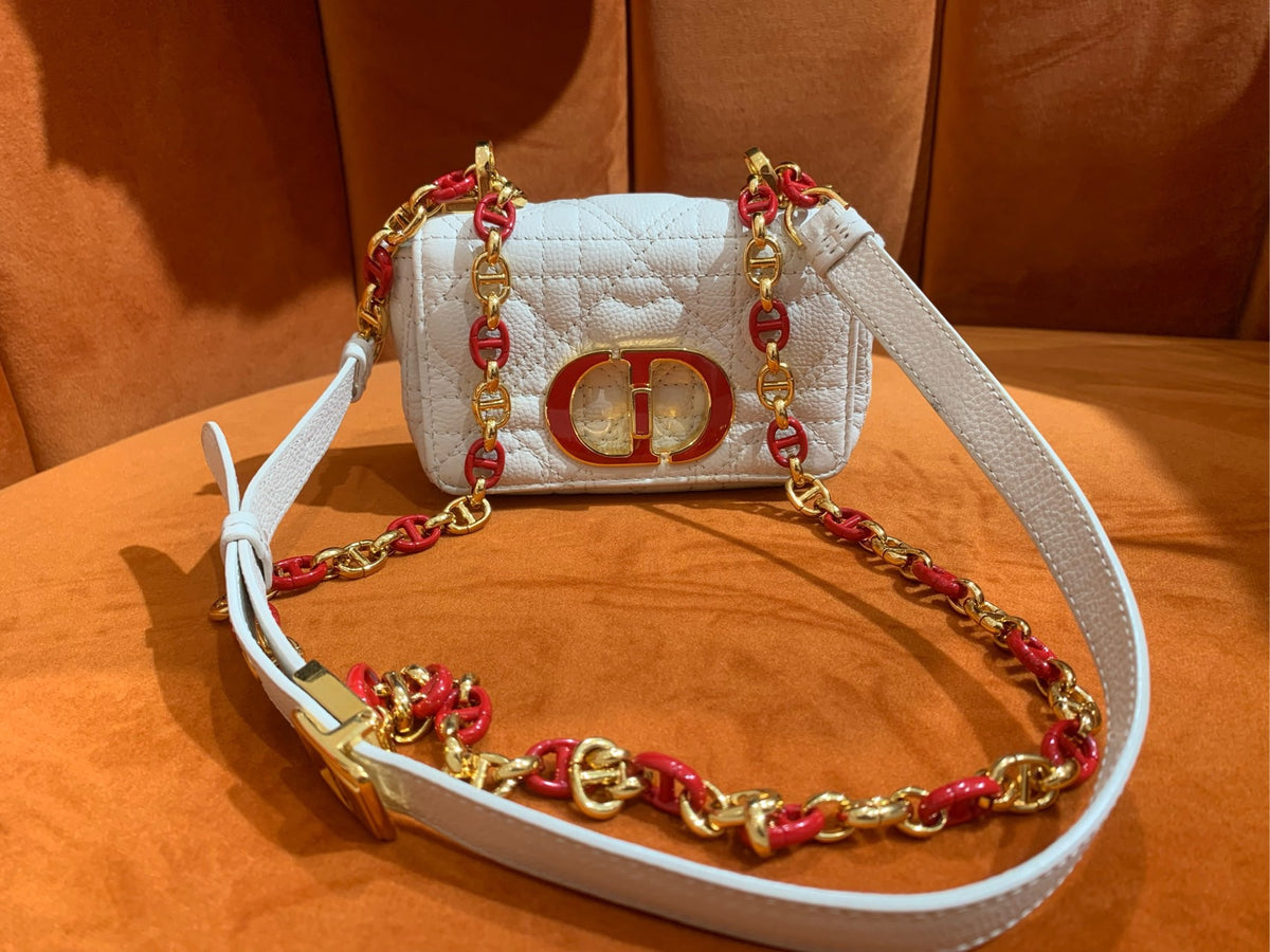 Dior - Caro Mini Qixi Limited Edition - Leather - White - (mini)
