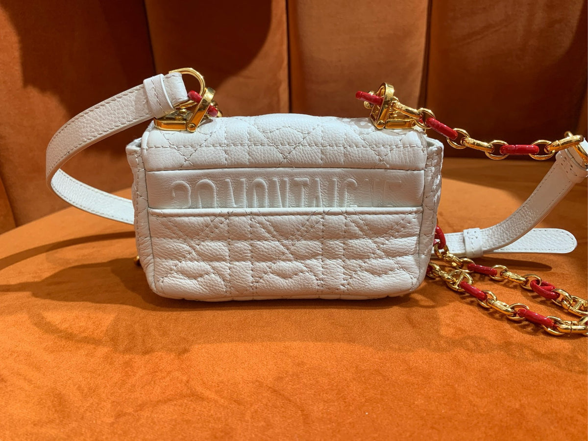 Dior - Caro Mini Qixi Limited Edition - Leather - White - (mini)