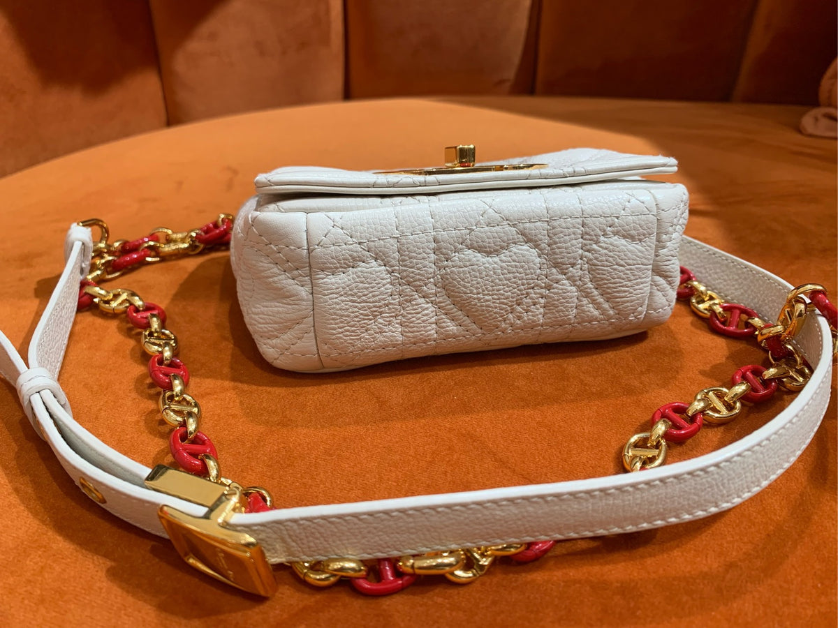 Dior - Caro Mini Qixi Limited Edition - Leather - White - (mini)
