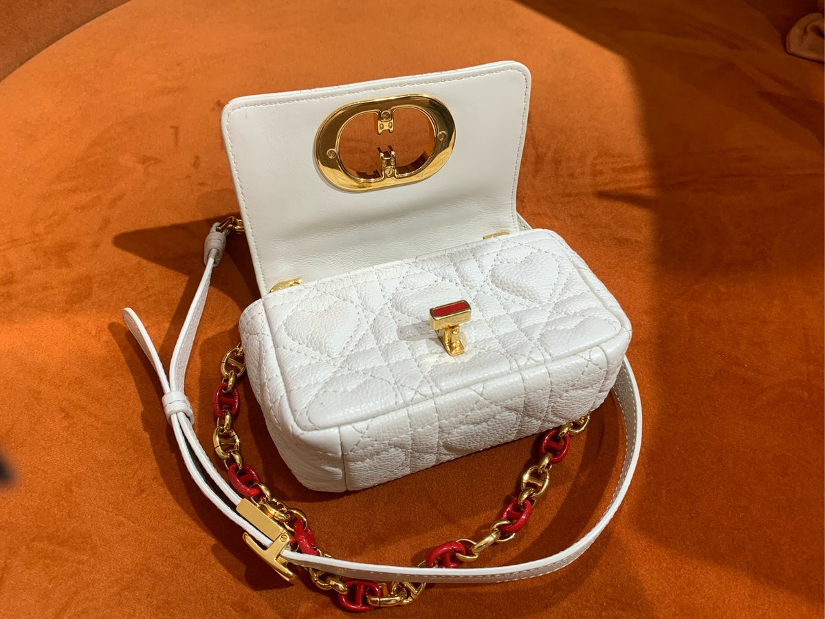 Dior - Caro Mini Qixi Limited Edition - Leather - White - (mini)