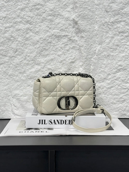 Dior - Caro Small Bag - Lambskin leather - White - (small)