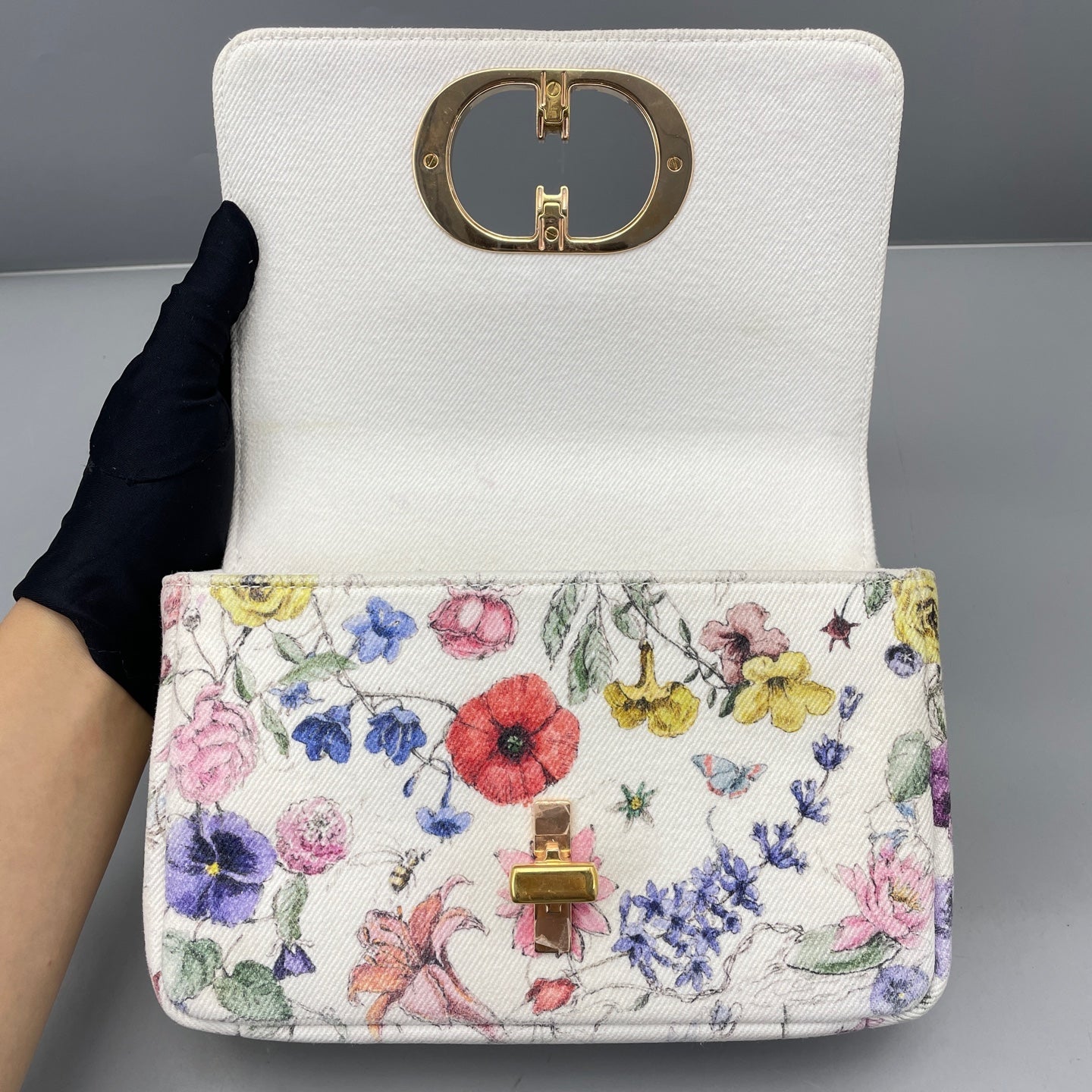 Dior - Caro Small Floral - Canvas with floral print - Multicolour - (Small)