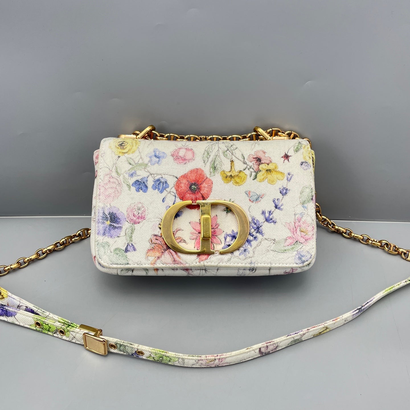 Dior - Caro Small Floral - Canvas with floral print - Multicolour - (Small)