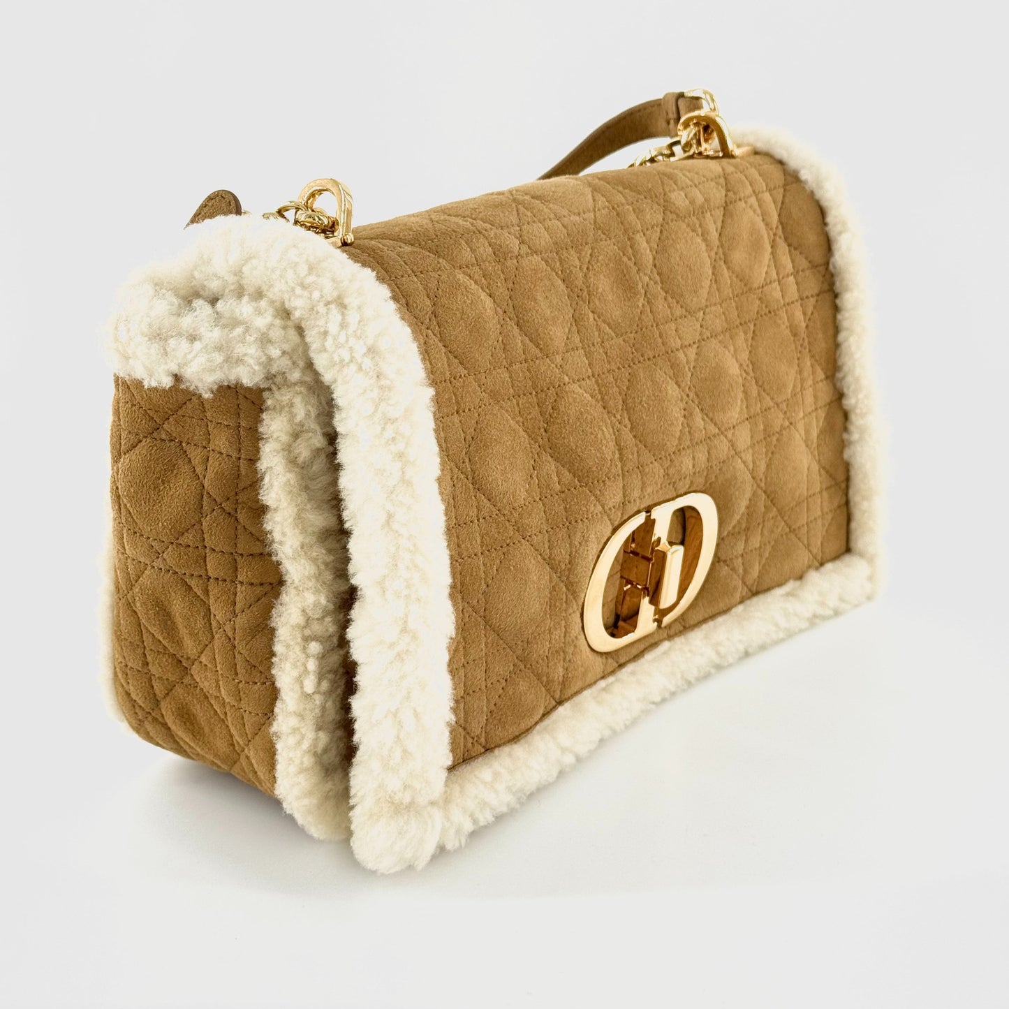 Dior - Caro Teddy Cannage - Fur - Other - Camel