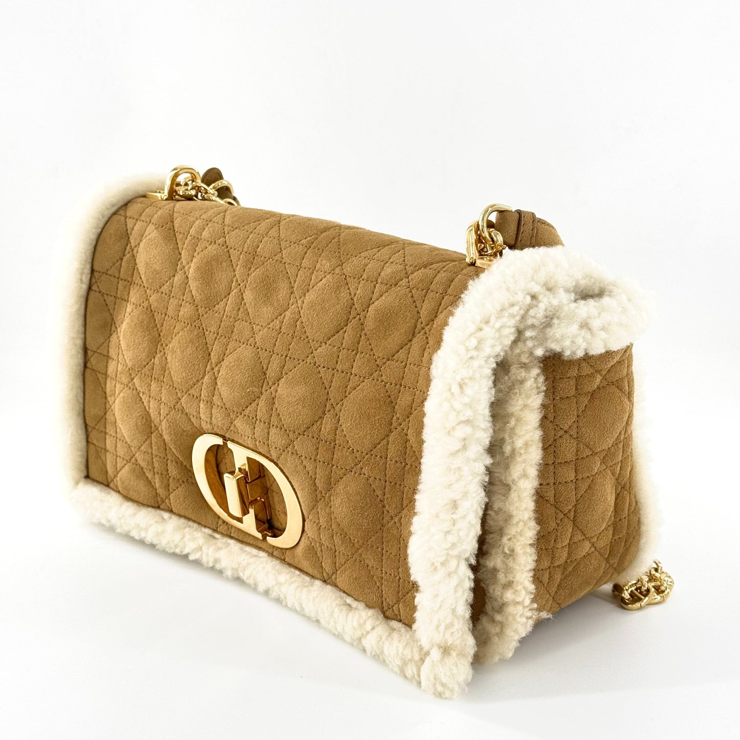 Dior - Caro Teddy Cannage - Fur - Other - Camel