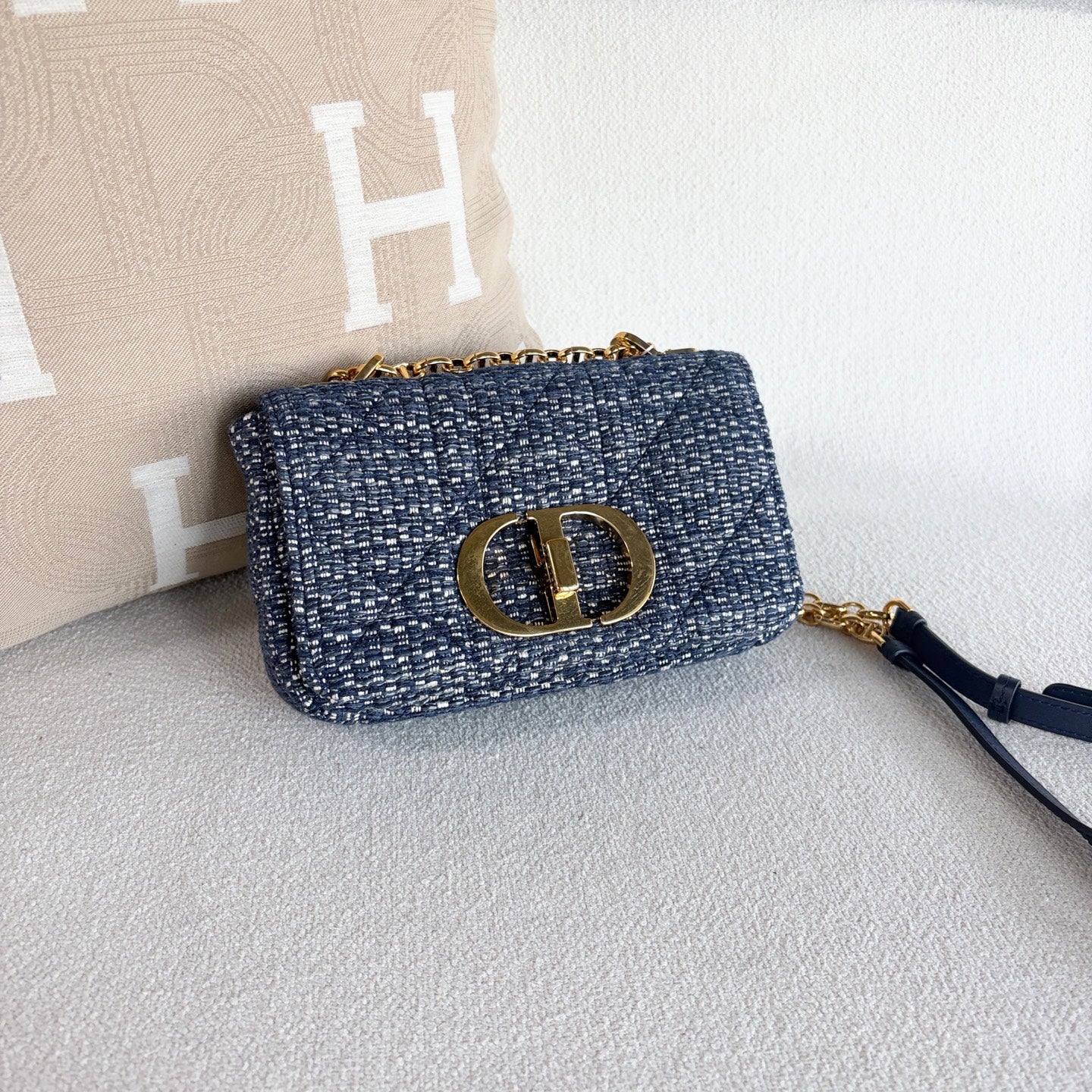 Dior - Caro - Tweed - Blue - (Small)