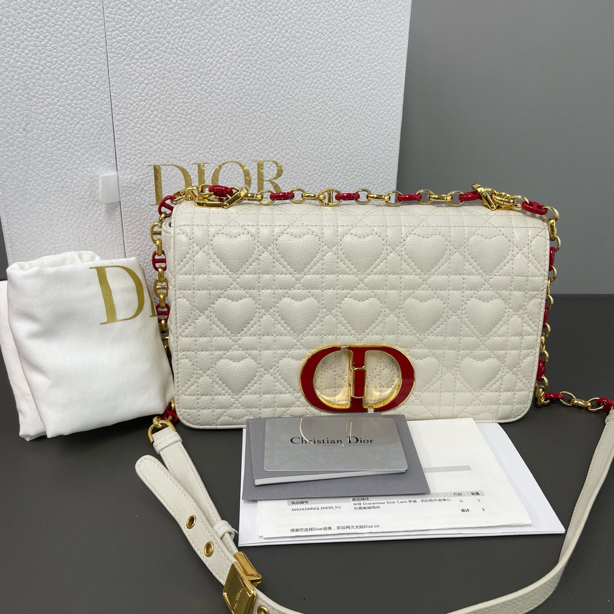 Dior - Caro Valentine's Day Limited Edition - Leather - White - (medium)