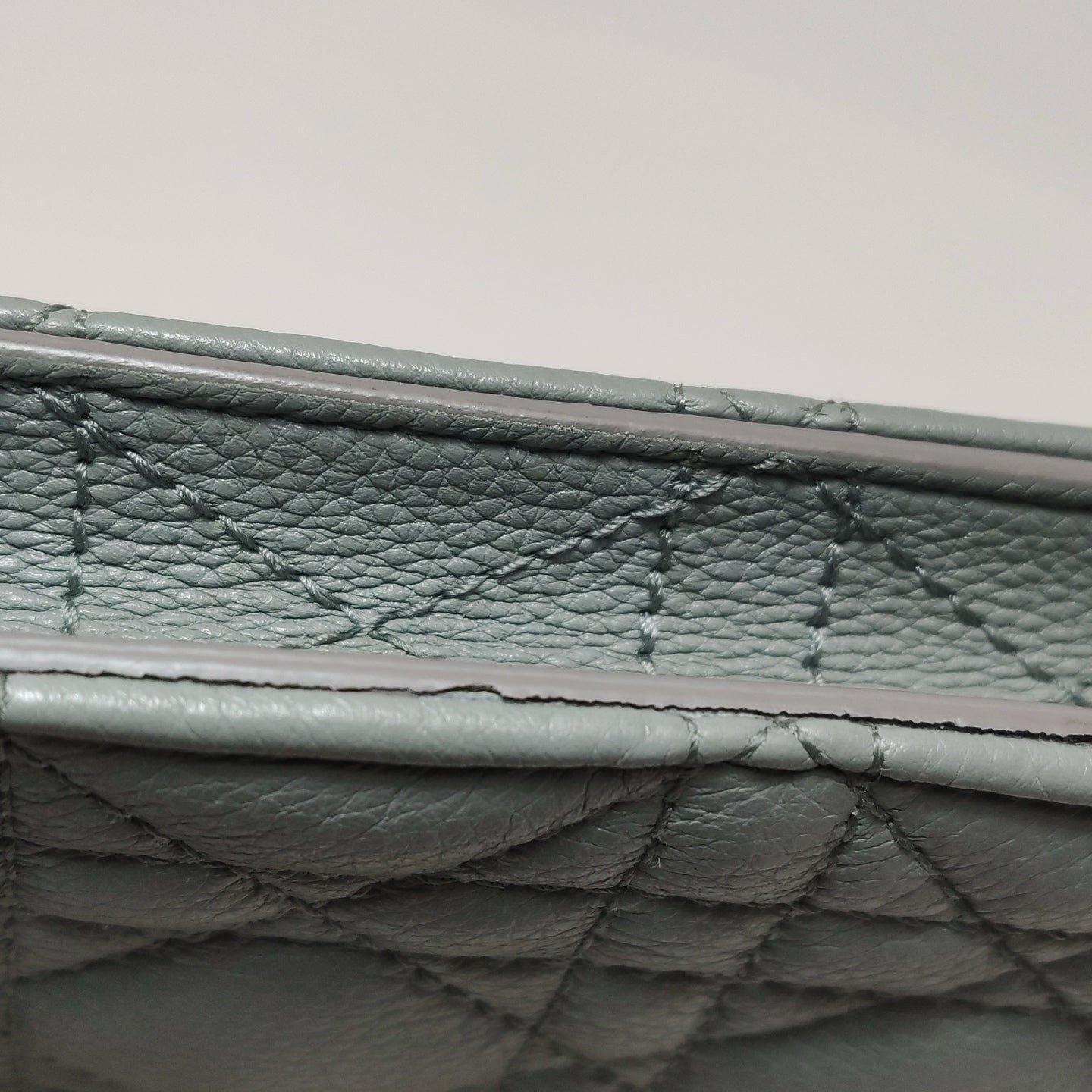 Dior - Caro Wallet on Chain - Grained calfskin leather - Grey - (mini)
