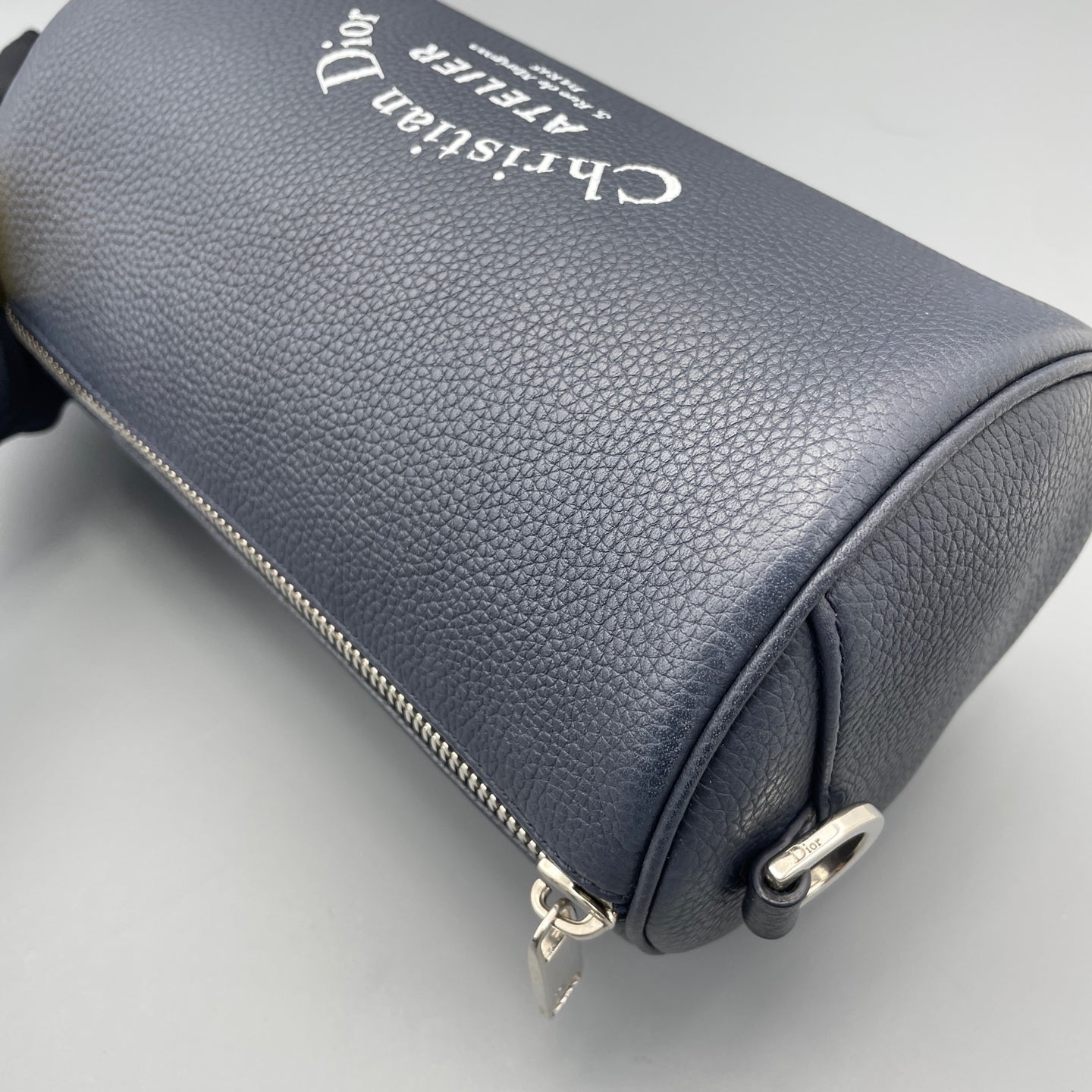 Dior - Christian Dior Atelier Cylinder Bag - Grained leather - Navy Blue - (small)