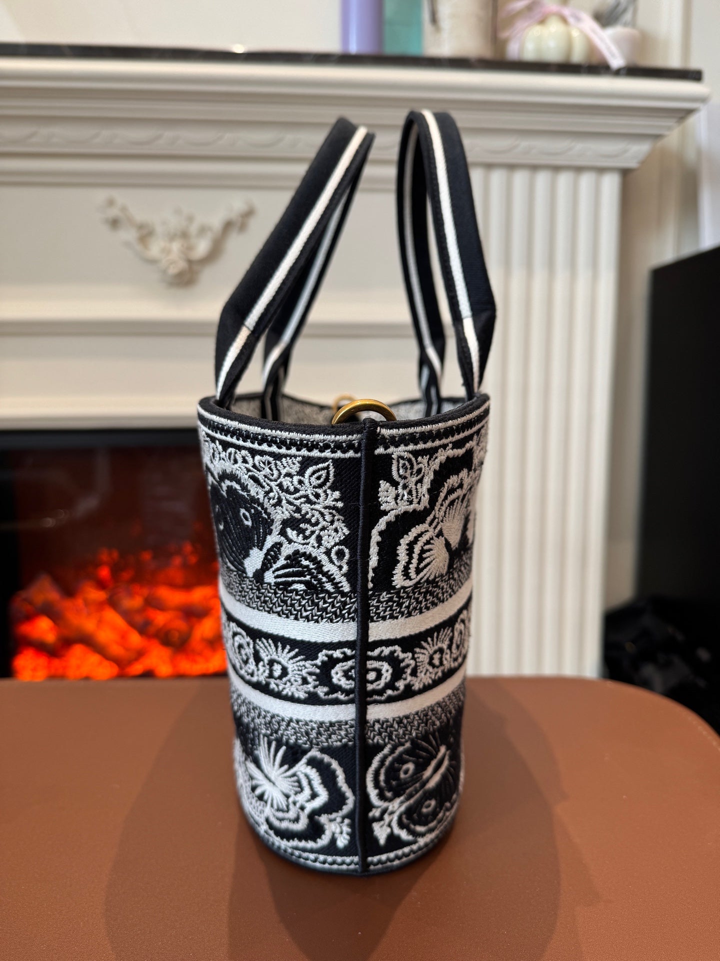 Dior - Christmas Basket Tote Bag - Cloth - Black - (medium)