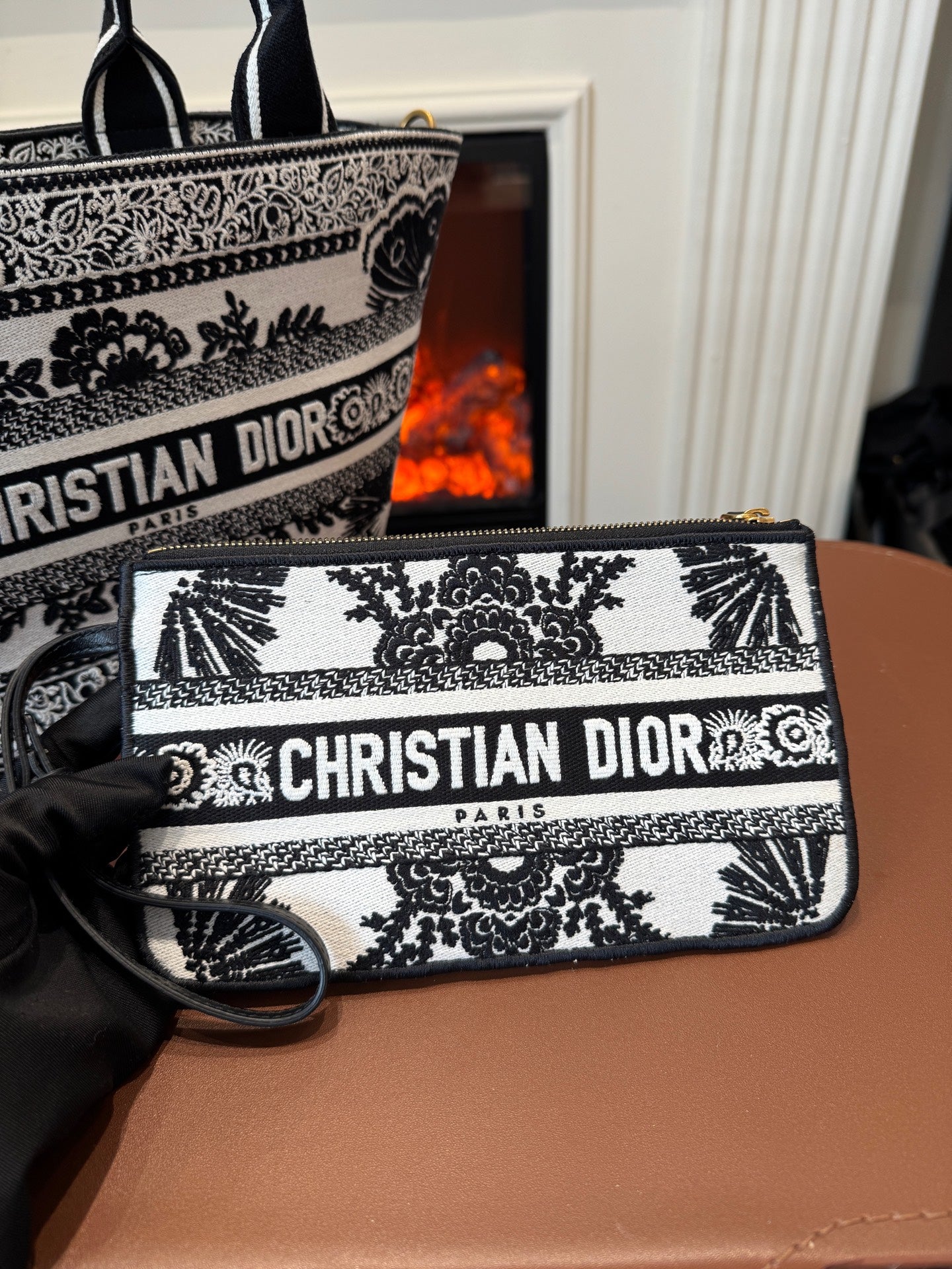 Dior - Christmas Basket Tote Bag - Cloth - Black - (medium)