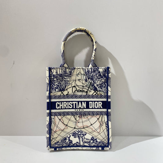 Dior - Constellation Compass Vertical Embroidery Tote Bag - Cloth - Multicolour - (small)