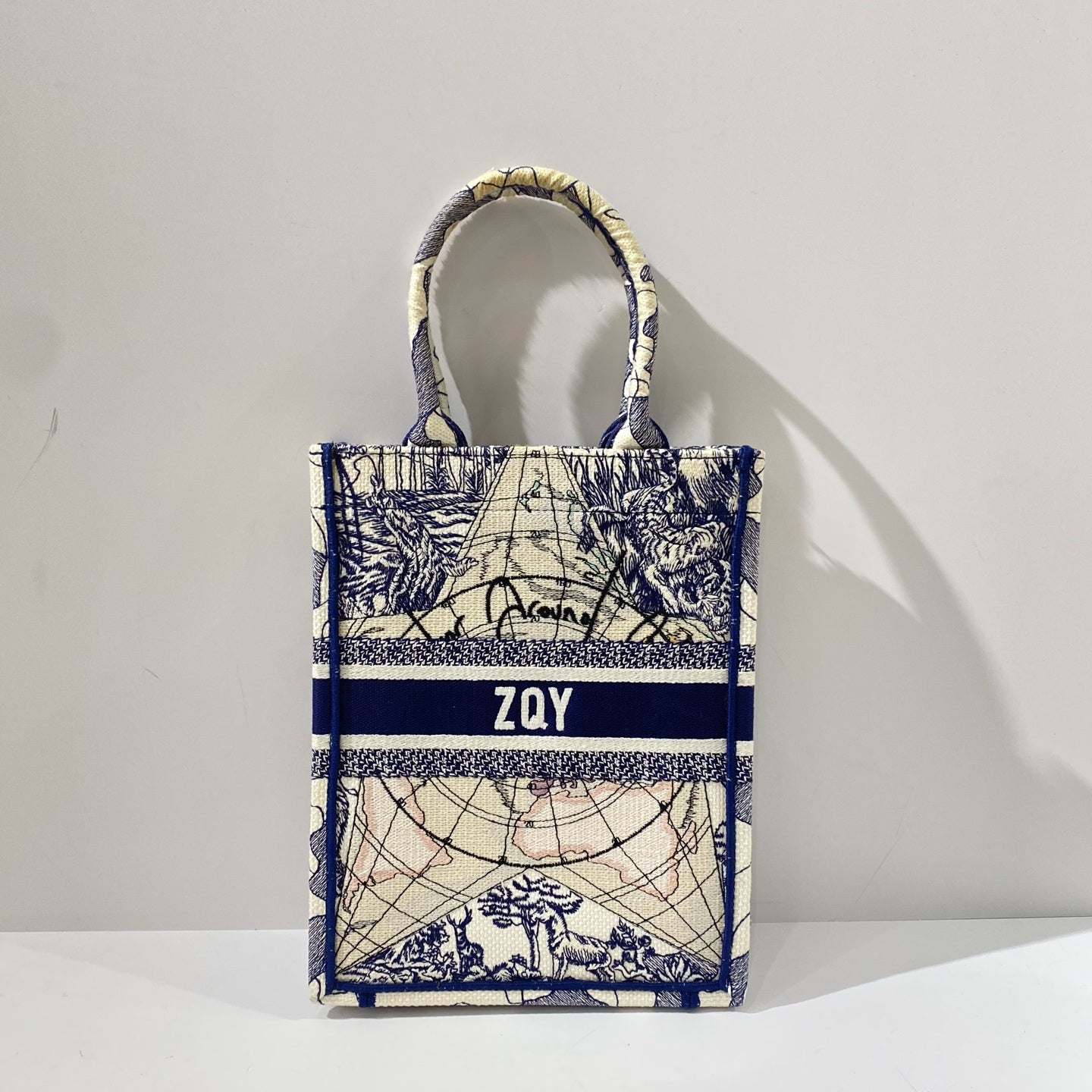 Dior - Constellation Compass Vertical Embroidery Tote Bag - Cloth - Multicolour - (small)