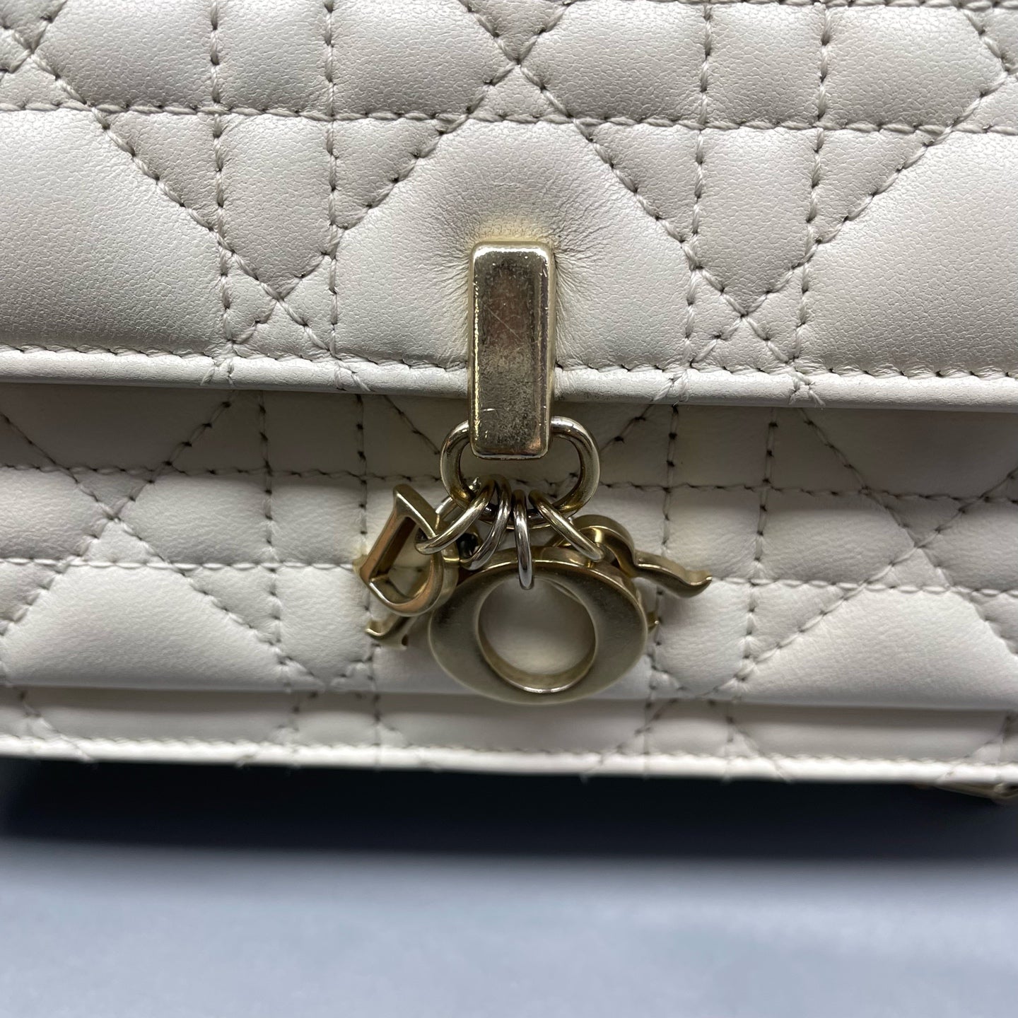 Dior - Daily Cannage Chain Bag - Leather - White - (mini)