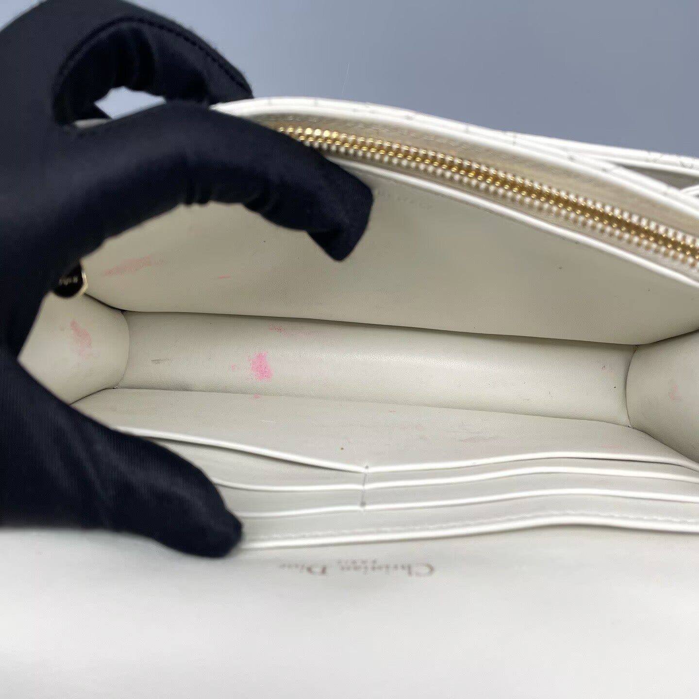Dior - Daily Cannage Chain Bag - Leather - White - (Mini)