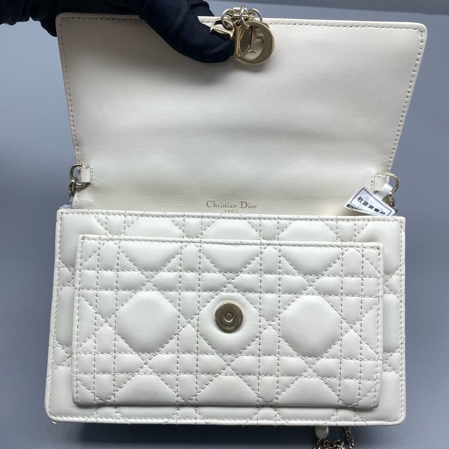 Dior - Daily Cannage Chain Bag - Leather - White - (mini)