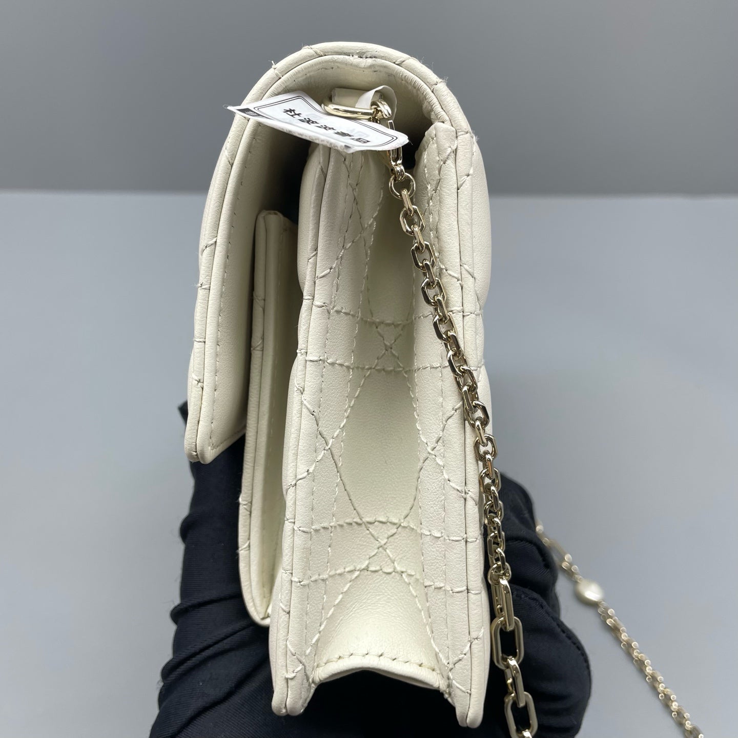 Dior - Daily Cannage Chain Bag - Leather - White - (mini)