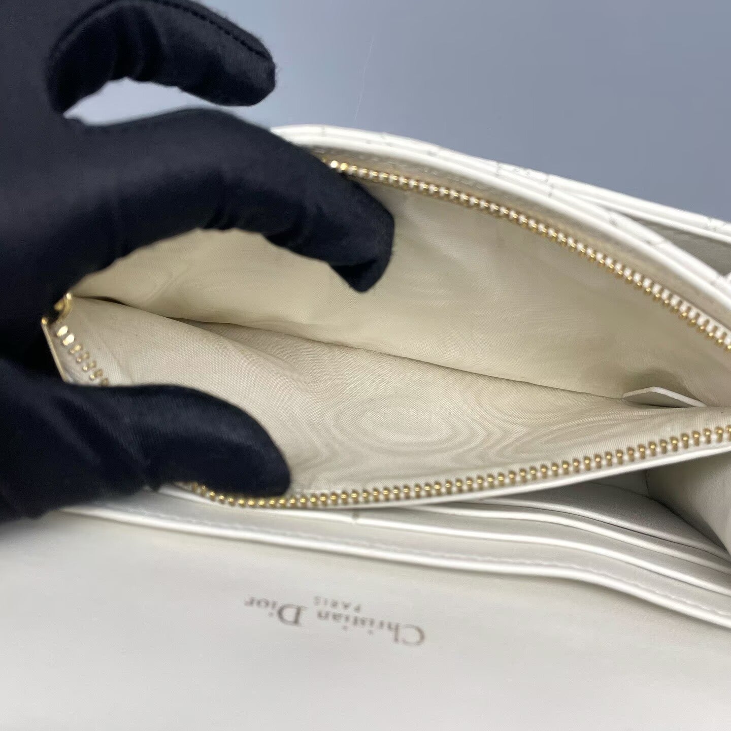 Dior - Daily Cannage Chain Bag - Leather - White - (Mini)