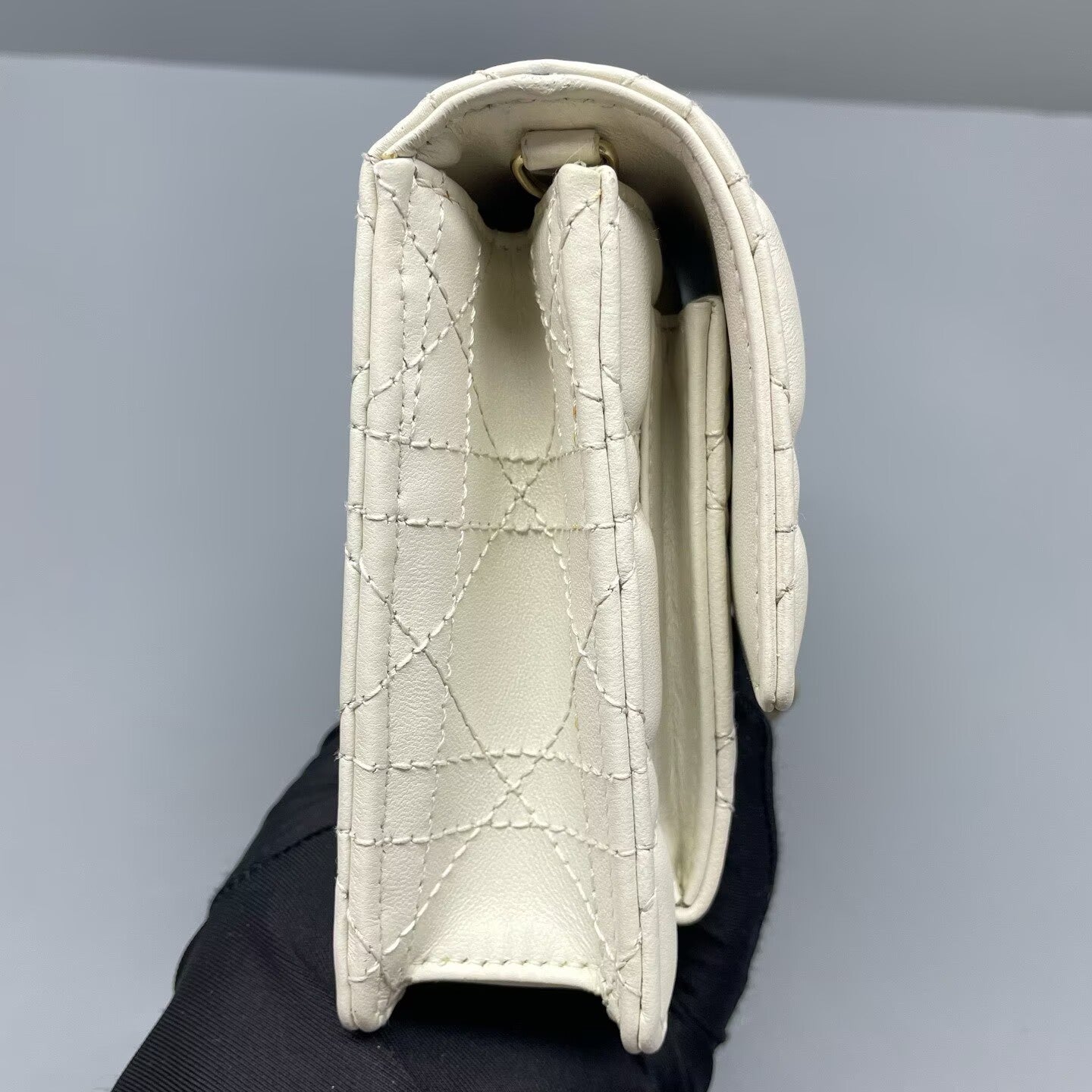 Dior - Daily Cannage Chain Bag - Leather - White - (Mini)