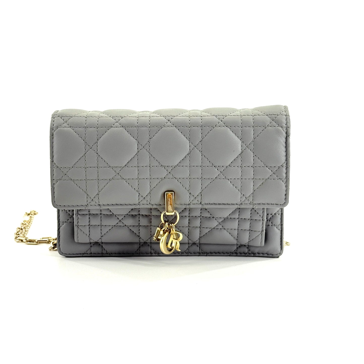 Dior - Daily Cannage Chain Shoulder Bag - Lambskin leather - Cloud Mist Blue - (mini)