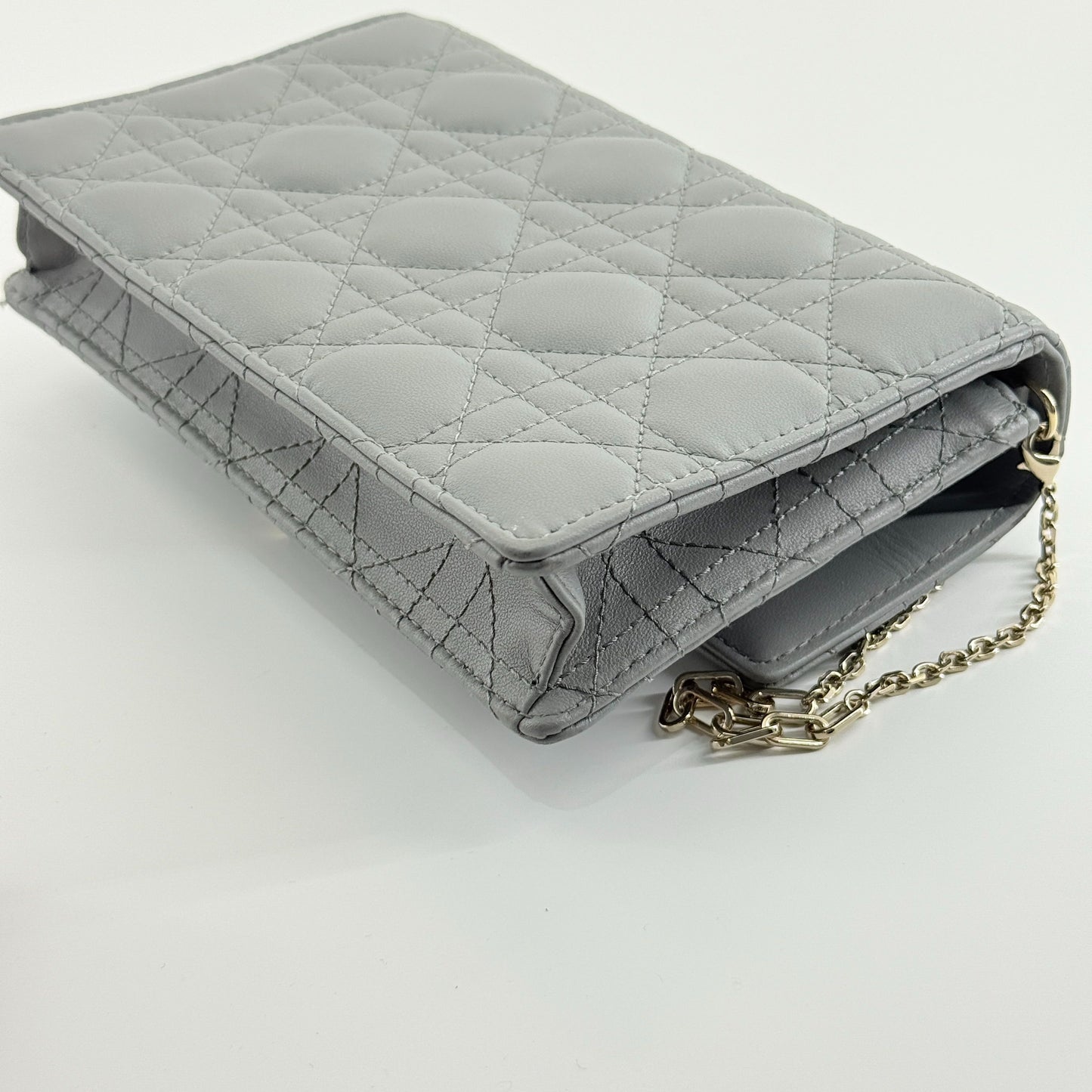 Dior - Daily Cannage Chain Shoulder Bag - Lambskin leather - Cloud Mist Blue - (mini)