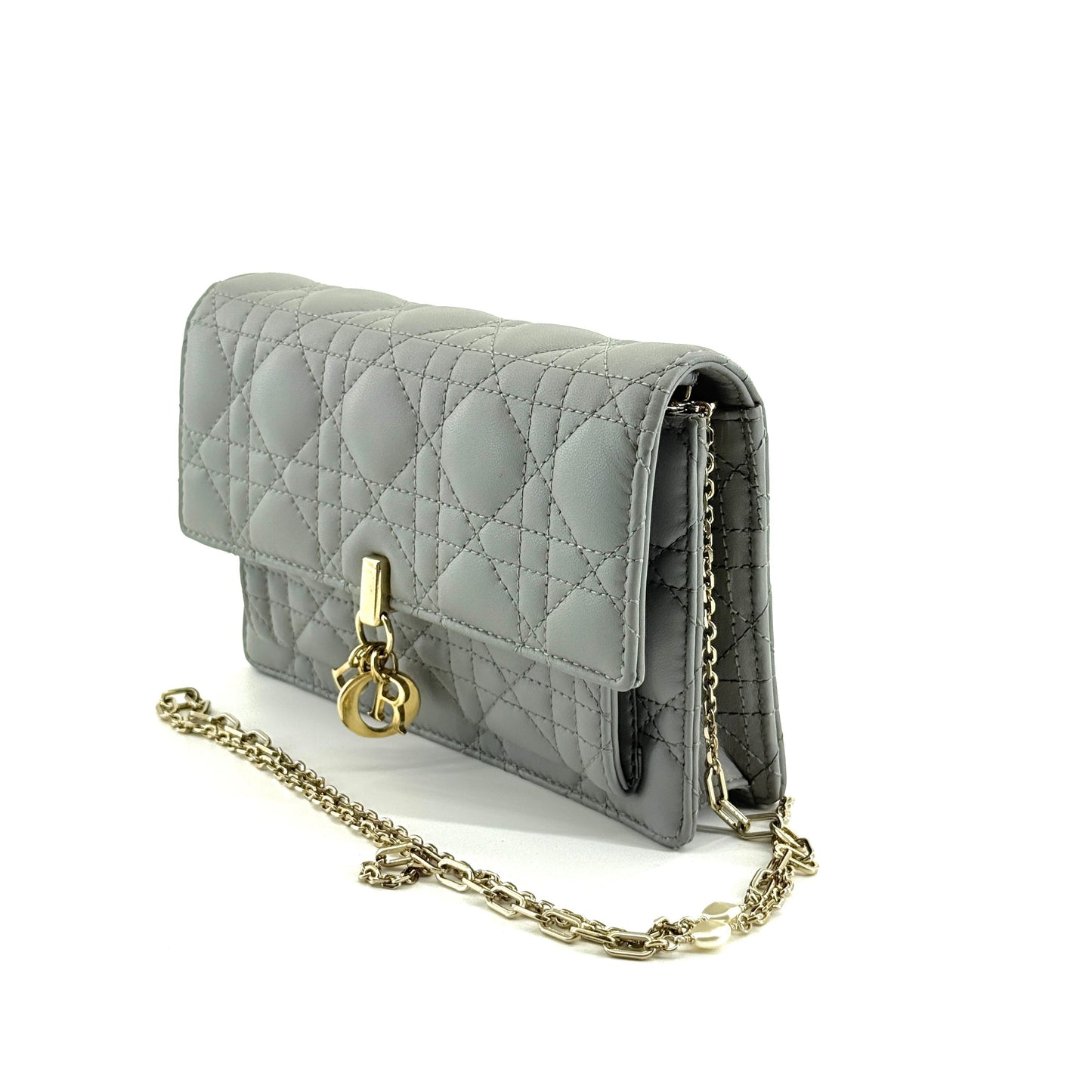 Dior - Daily Cannage Chain Shoulder Bag - Lambskin leather - Cloud Mist Blue - (mini)